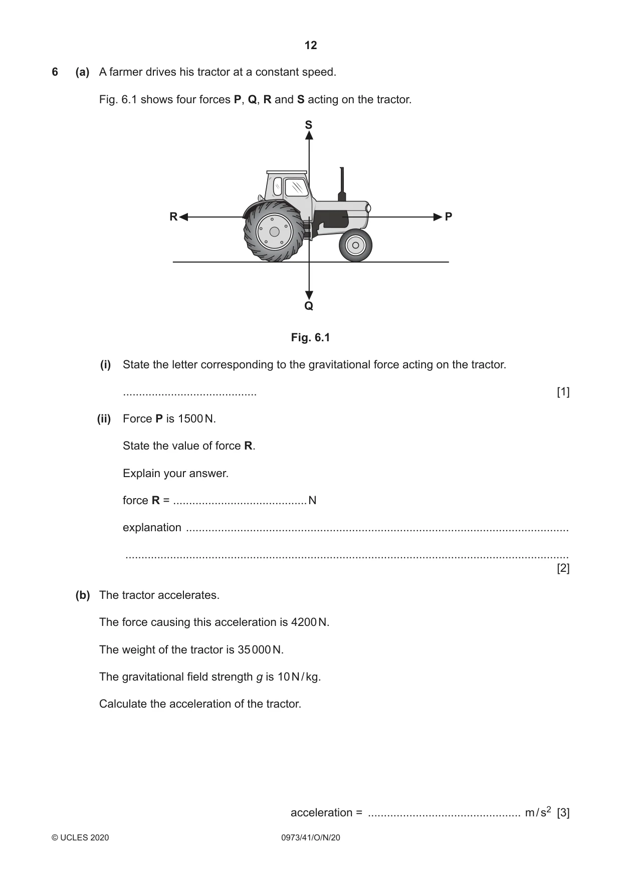 Cambridge IGCSE Sciences - Co-ordinated (9-1) 0973 2020 Oct/Nov Paper 4 · Variant 1 question paper, page 12 of 28