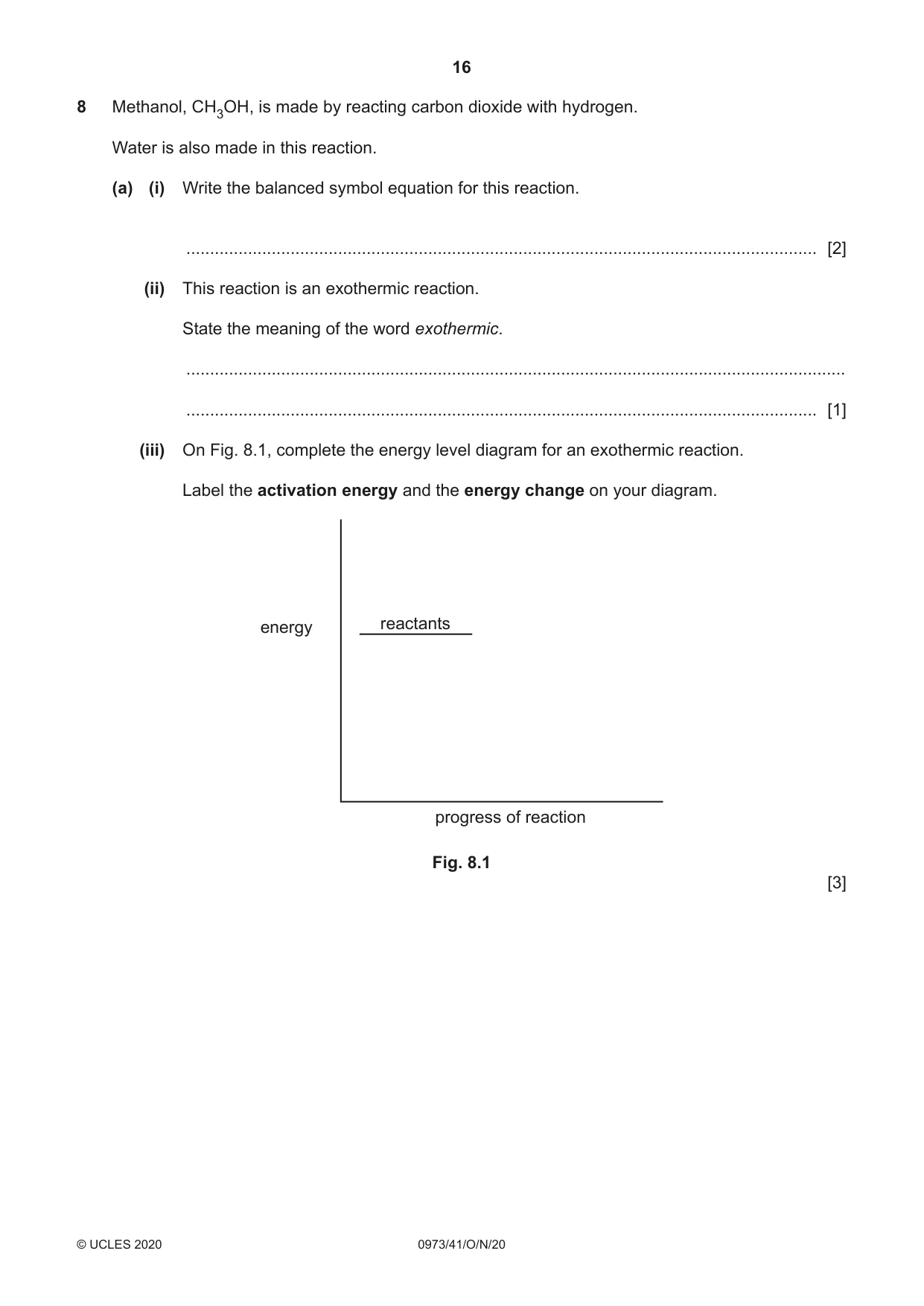 Cambridge IGCSE Sciences - Co-ordinated (9-1) 0973 2020 Oct/Nov Paper 4 · Variant 1 question paper, page 16 of 28