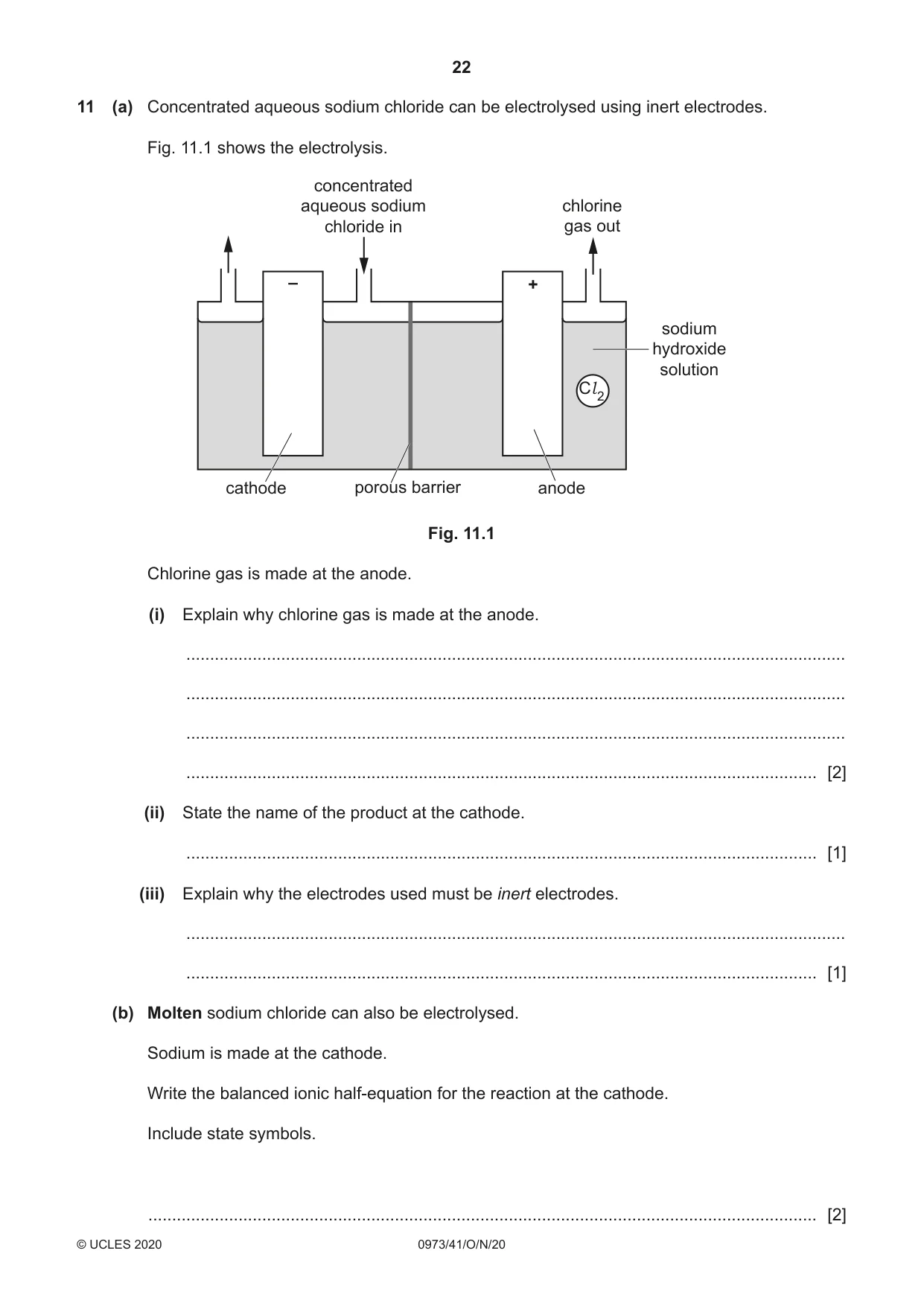 Cambridge IGCSE Sciences - Co-ordinated (9-1) 0973 2020 Oct/Nov Paper 4 · Variant 1 question paper, page 22 of 28
