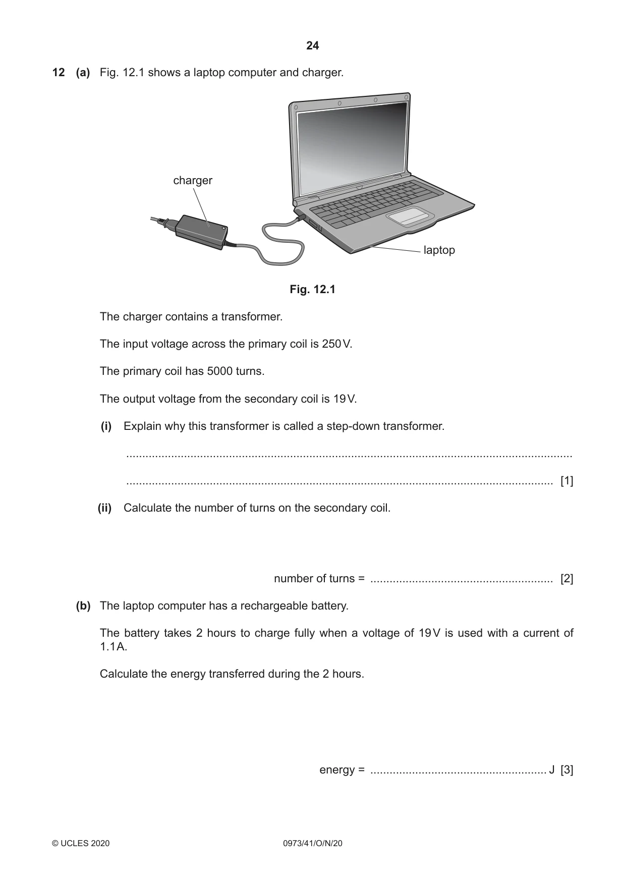 Cambridge IGCSE Sciences - Co-ordinated (9-1) 0973 2020 Oct/Nov Paper 4 · Variant 1 question paper, page 24 of 28