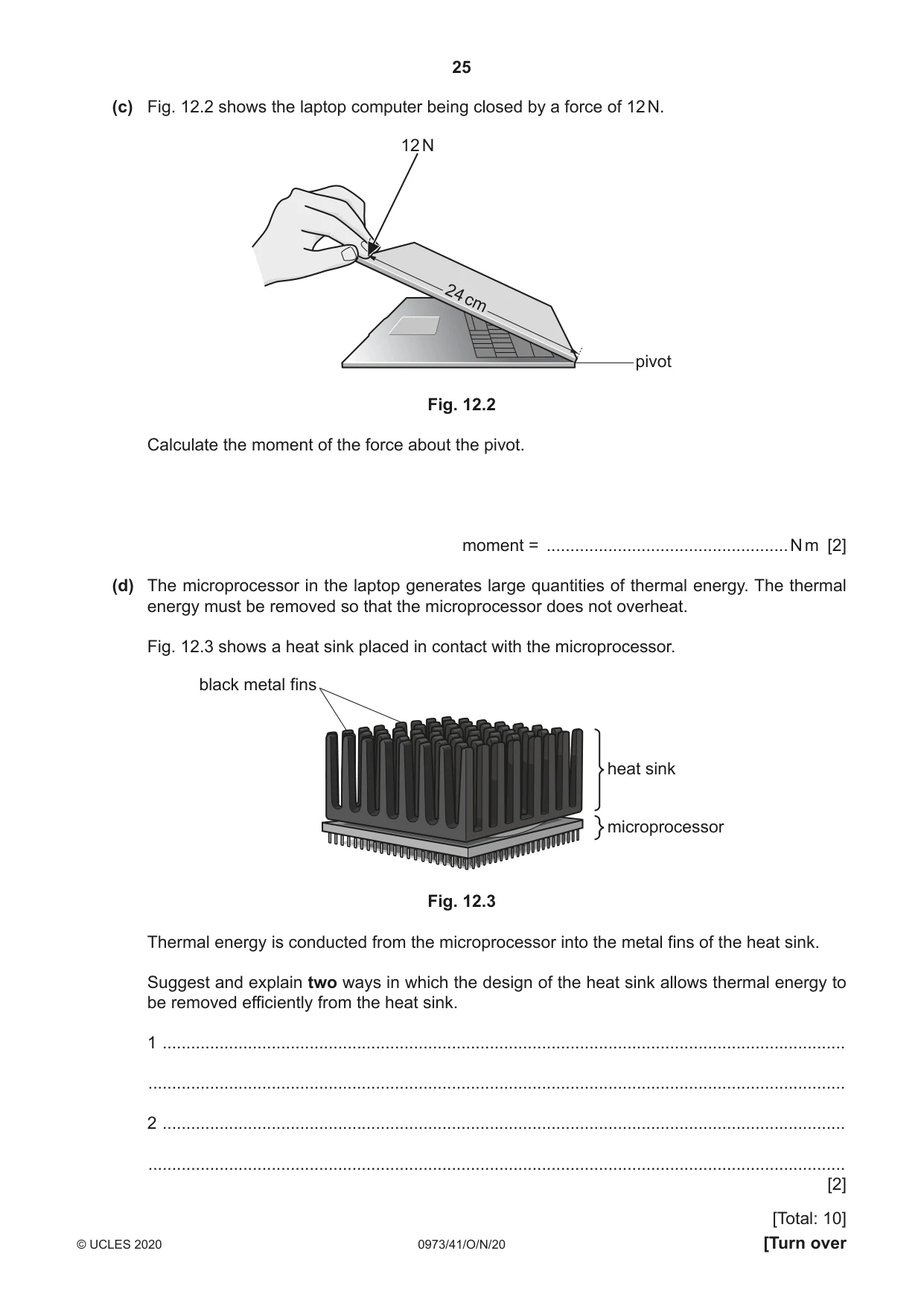 Cambridge IGCSE Sciences - Co-ordinated (9-1) 0973 2020 Oct/Nov Paper 4 · Variant 1 question paper, page 25 of 28