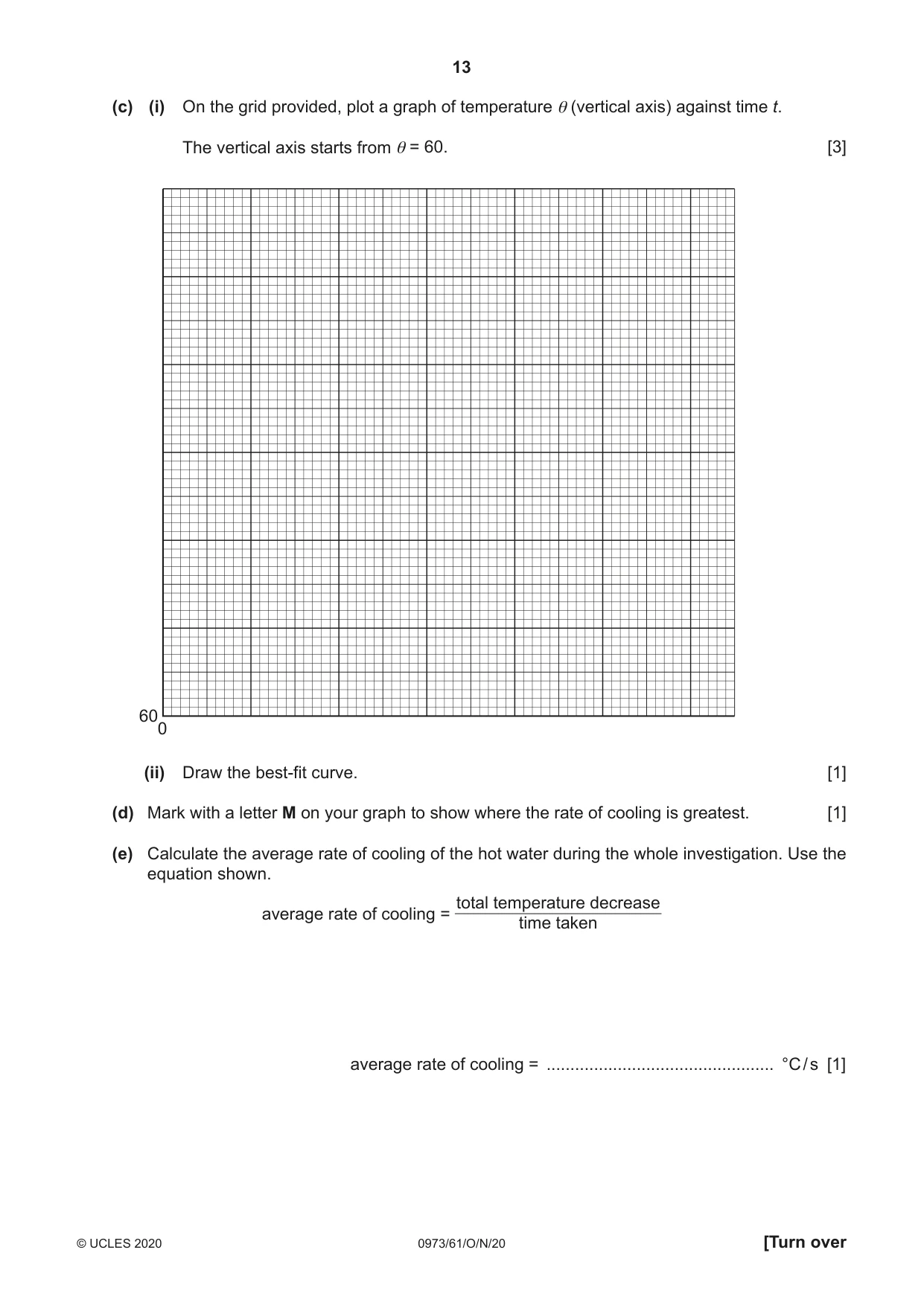 Cambridge IGCSE Sciences - Co-ordinated (9-1) 0973 2020 Oct/Nov Paper 6 · Variant 1 question paper, page 13 of 16