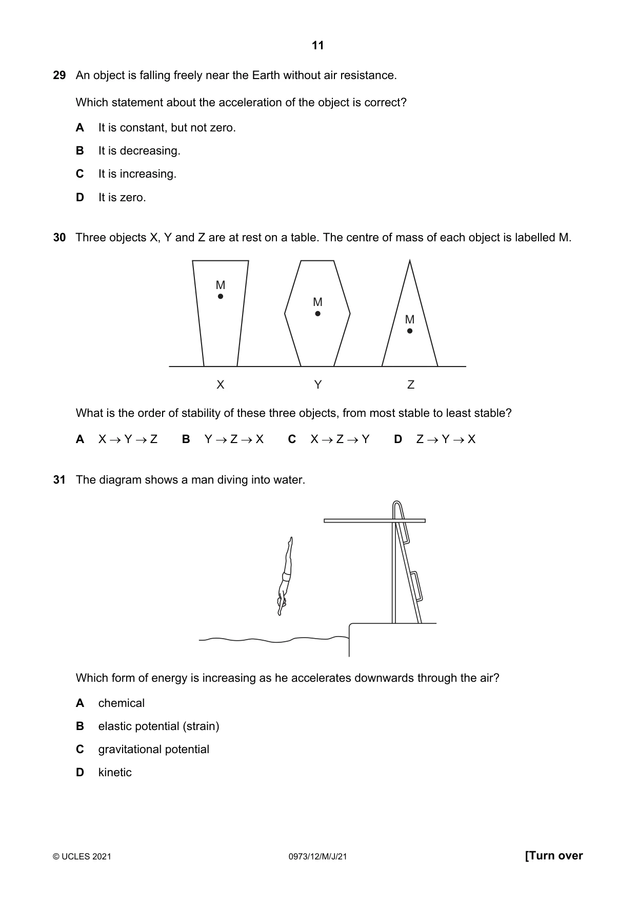 Cambridge IGCSE Sciences - Co-ordinated (9-1) 0973 2021 May/June Paper 1 · Variant 2 question paper, page 11 of 16