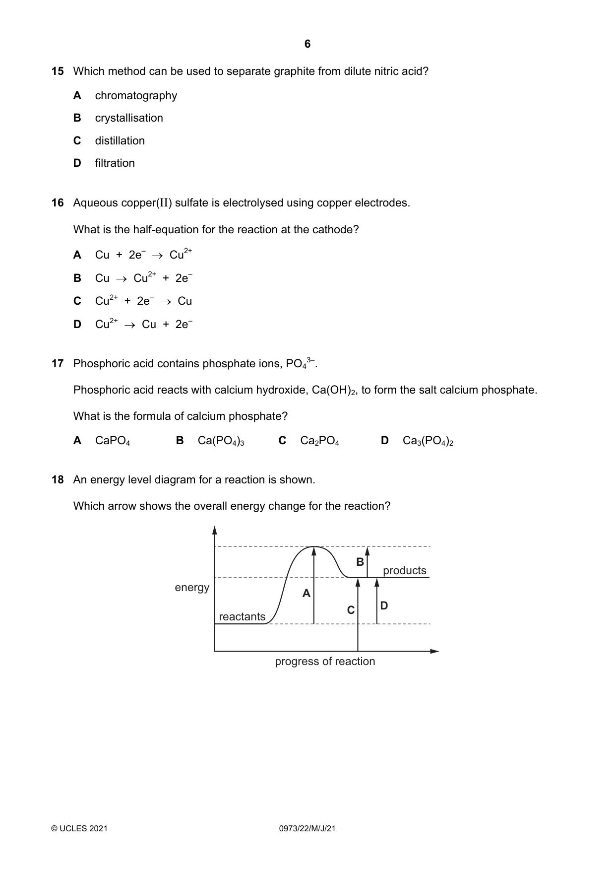 Cambridge IGCSE Sciences - Co-ordinated (9-1) 0973 2021 May/June Paper 2 · Variant 2 question paper, page 6 of 16