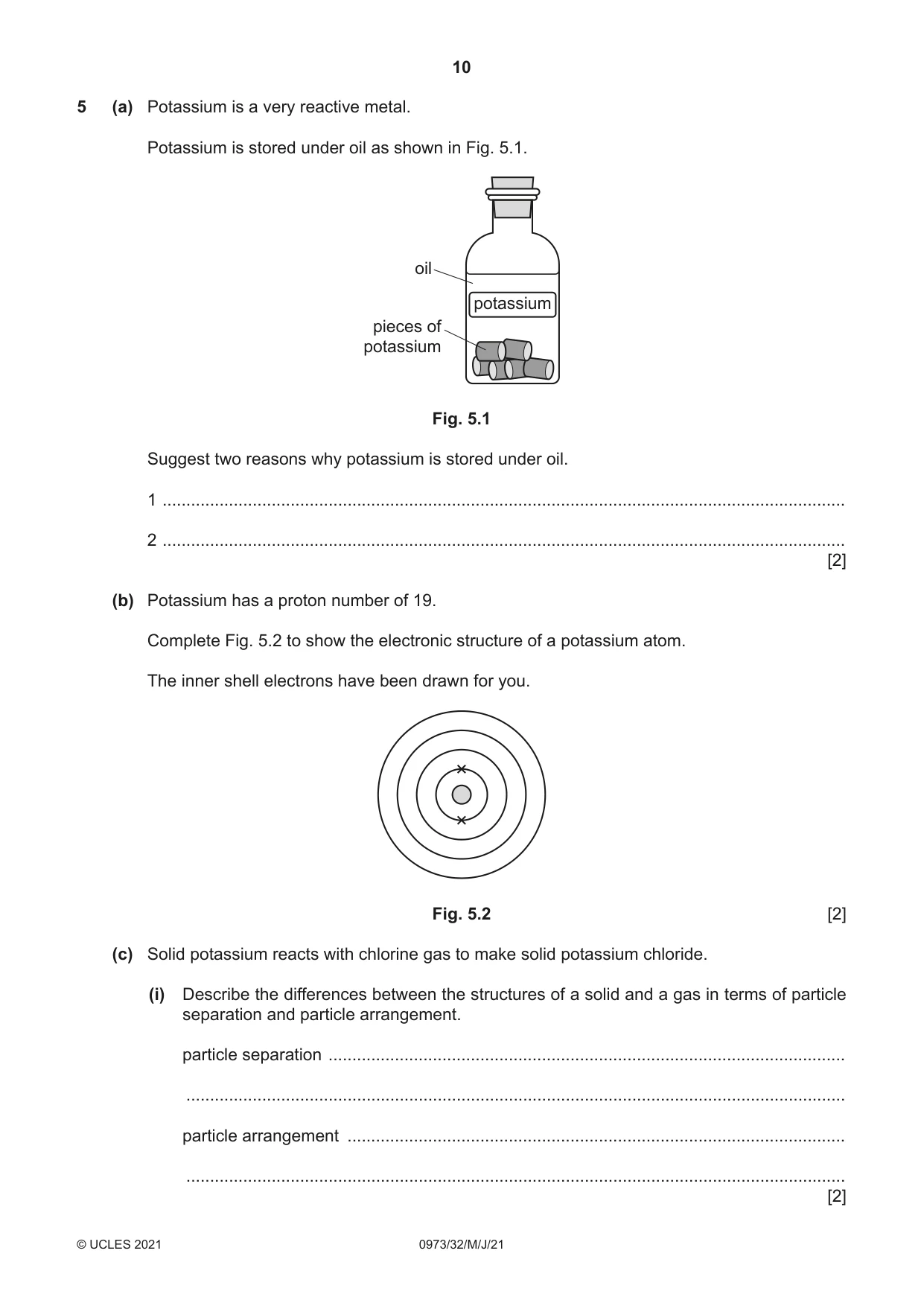 Cambridge IGCSE Sciences - Co-ordinated (9-1) 0973 2021 May/June Paper 3 · Variant 2 question paper, page 10 of 28
