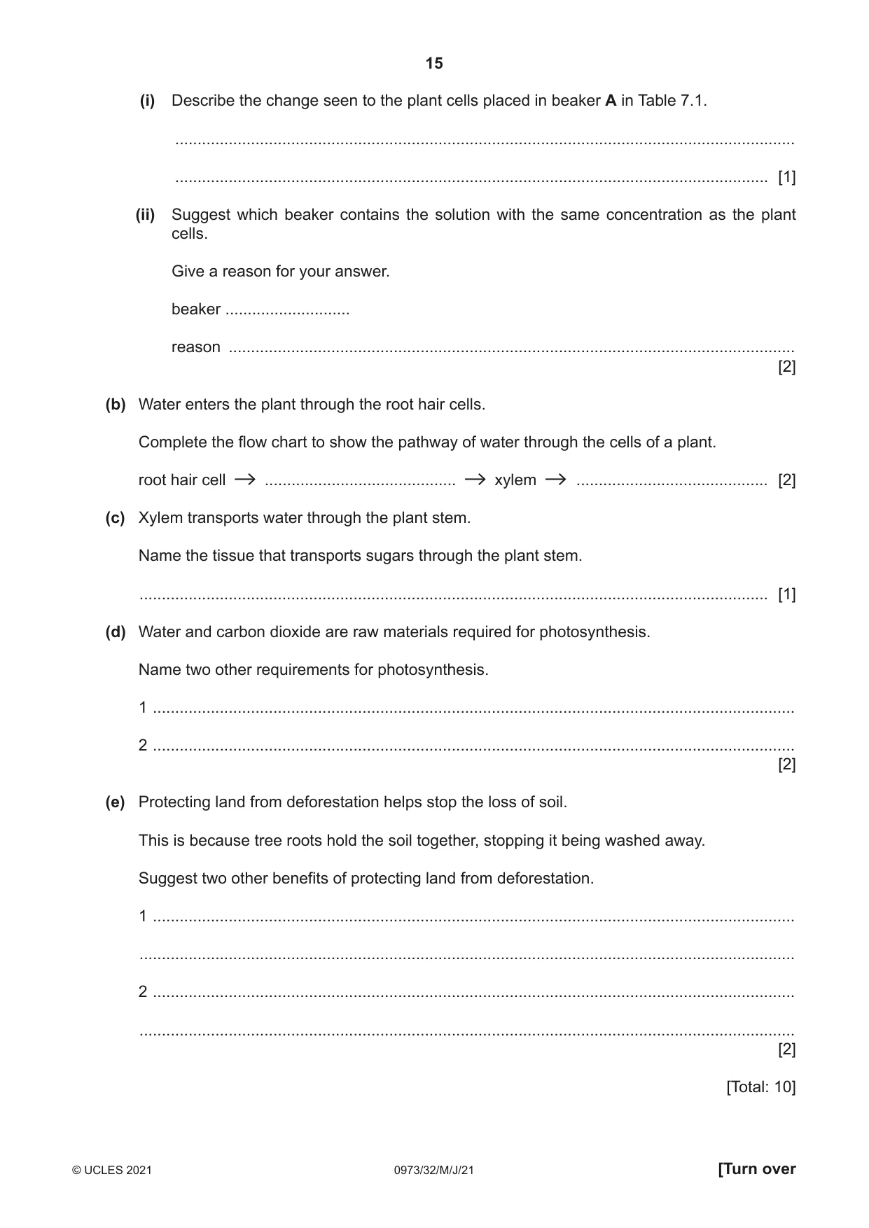 Cambridge IGCSE Sciences - Co-ordinated (9-1) 0973 2021 May/June Paper 3 · Variant 2 question paper, page 15 of 28
