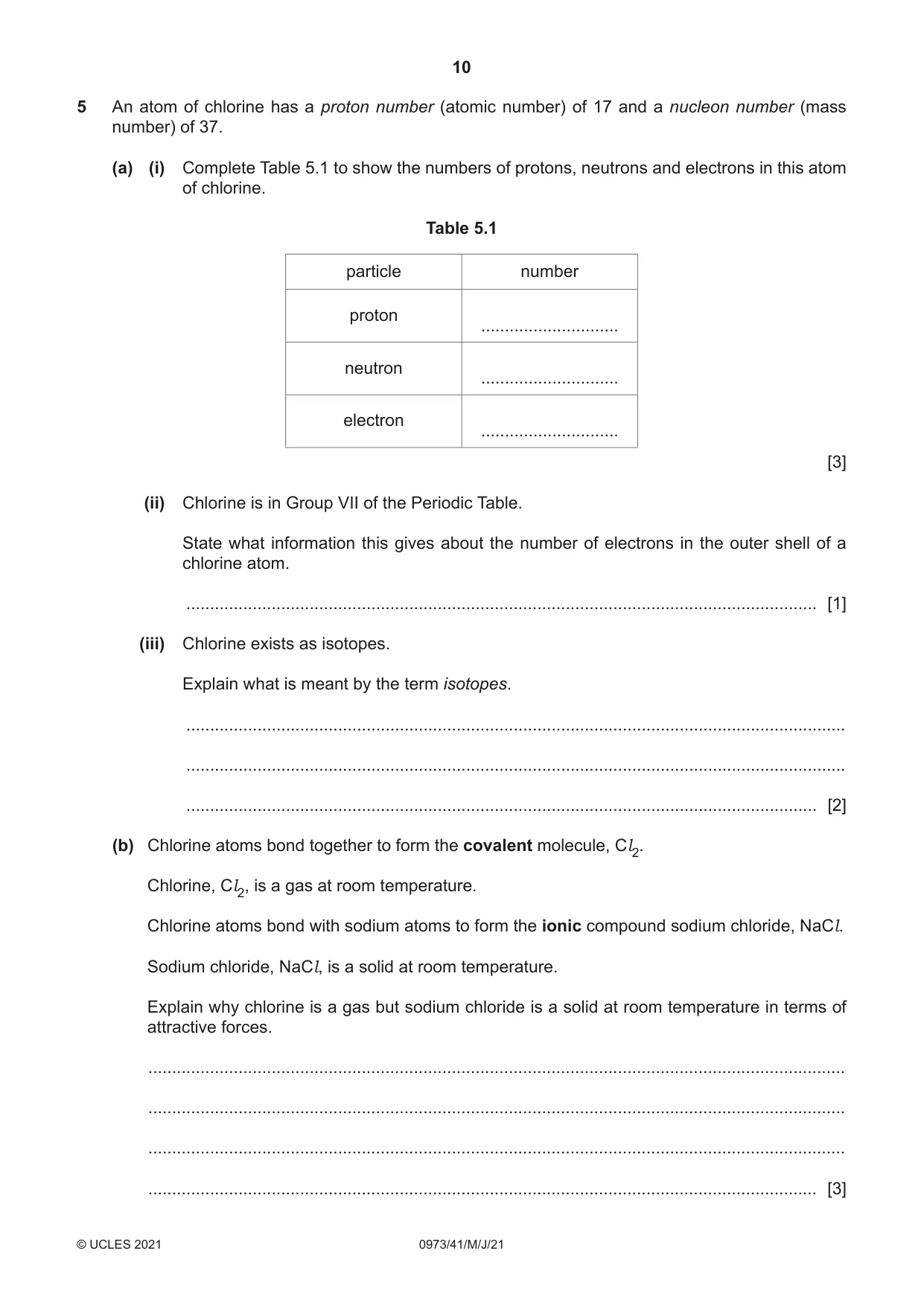 Cambridge IGCSE Sciences - Co-ordinated (9-1) 0973 2021 May/June Paper 4 · Variant 1 question paper, page 10 of 28