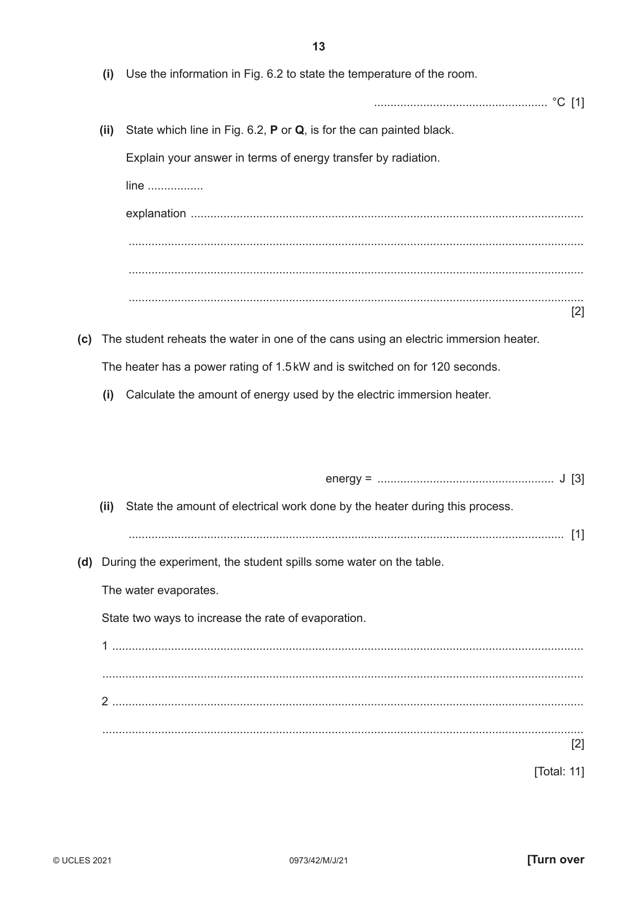 Cambridge IGCSE Sciences - Co-ordinated (9-1) 0973 2021 May/June Paper 4 · Variant 2 question paper, page 13 of 28