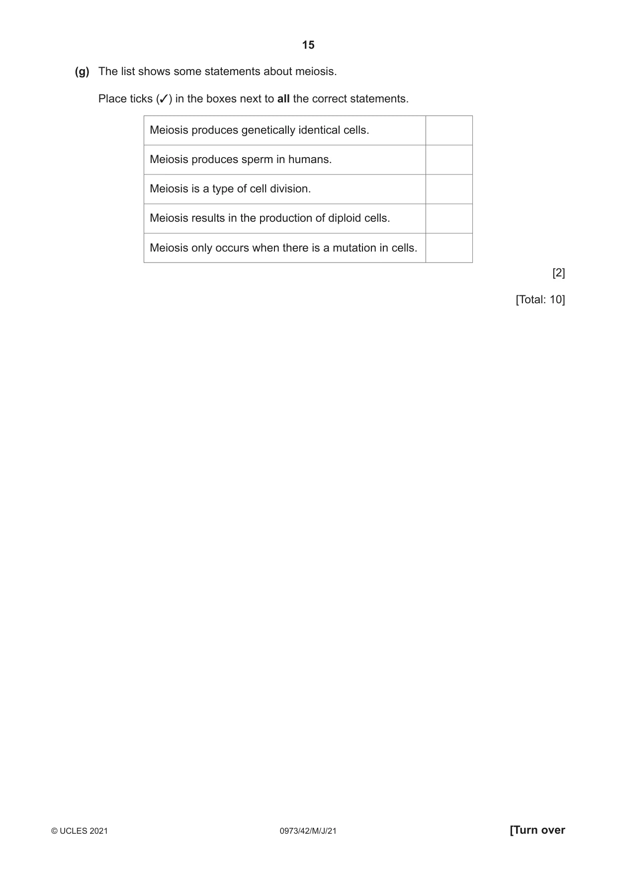Cambridge IGCSE Sciences - Co-ordinated (9-1) 0973 2021 May/June Paper 4 · Variant 2 question paper, page 15 of 28