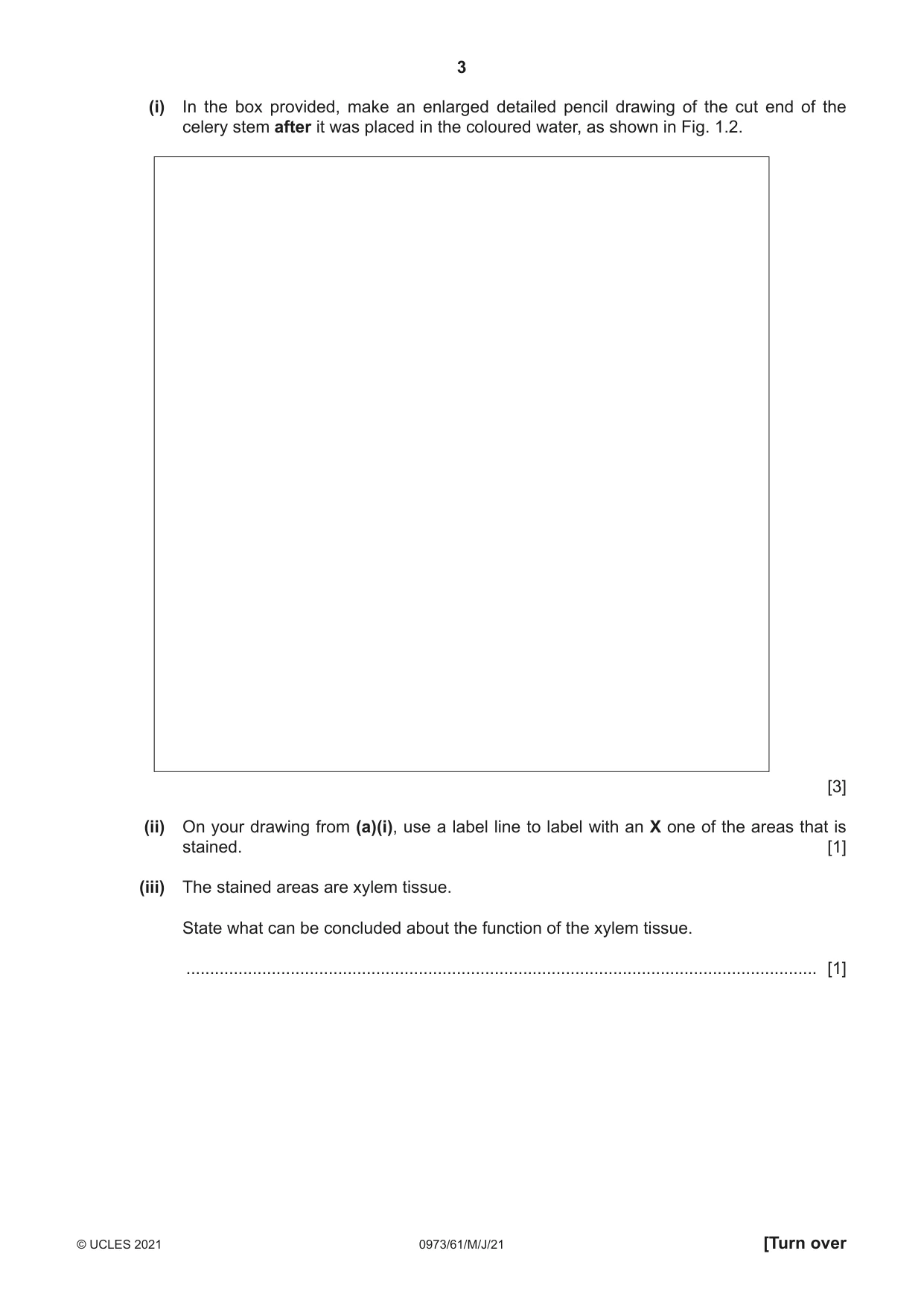 Cambridge IGCSE Sciences - Co-ordinated (9-1) 0973 2021 May/June Paper 6 · Variant 1 question paper, page 3 of 20