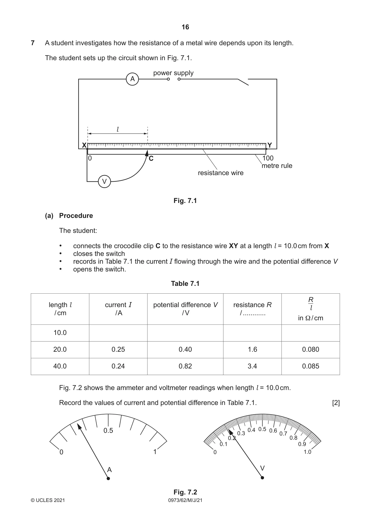 Cambridge IGCSE Sciences - Co-ordinated (9-1) 0973 2021 May/June Paper 6 · Variant 2 question paper, page 16 of 20