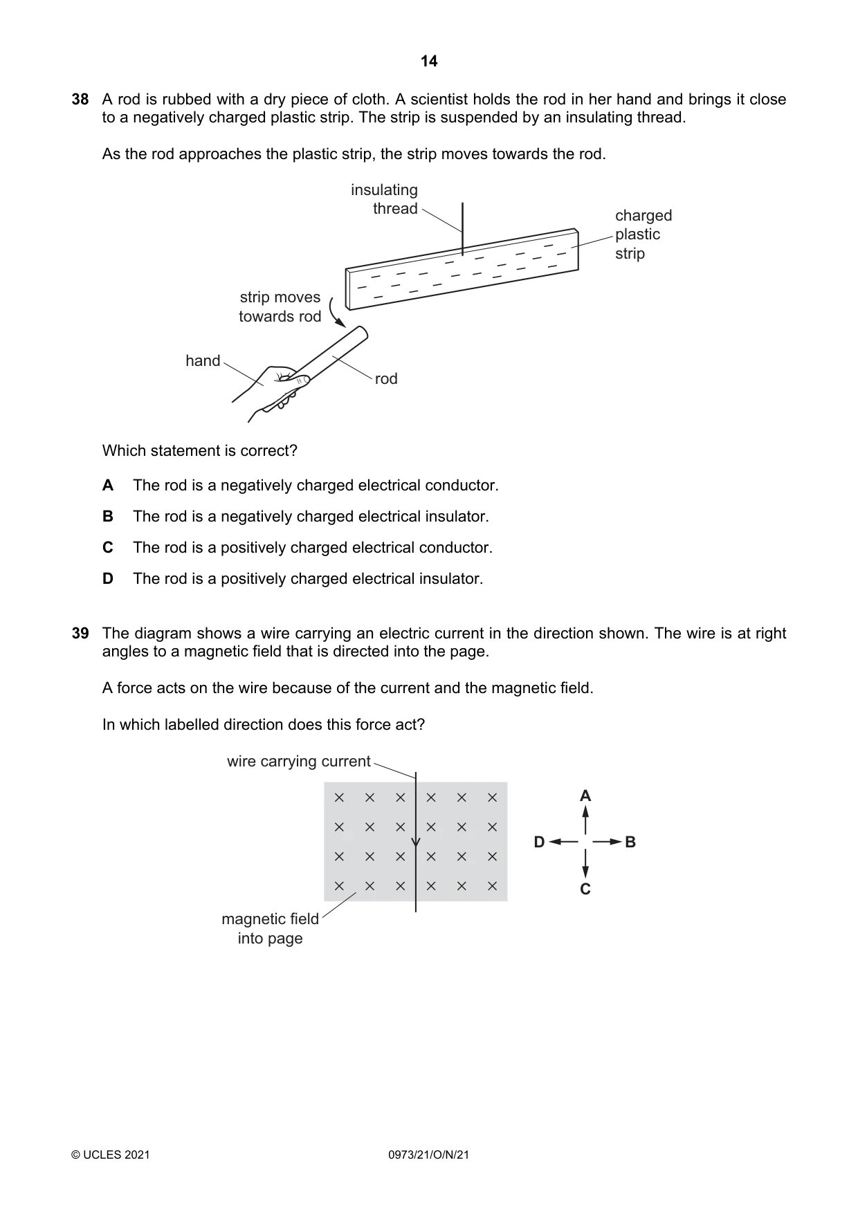 Cambridge IGCSE Sciences - Co-ordinated (9-1) 0973 2021 Oct/Nov Paper 2 · Variant 1 question paper, page 14 of 16
