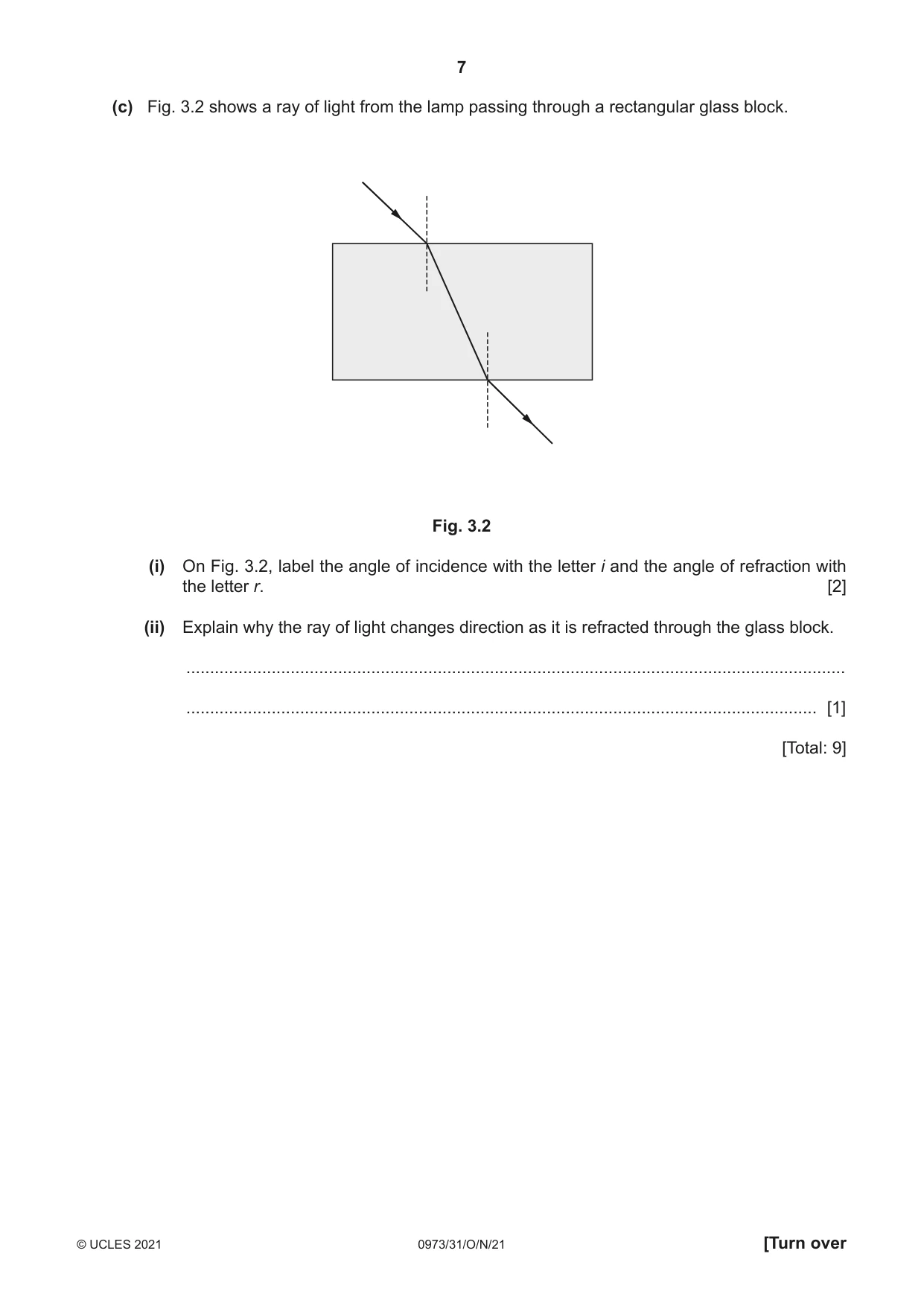 Cambridge IGCSE Sciences - Co-ordinated (9-1) 0973 2021 Oct/Nov Paper 3 · Variant 1 question paper, page 7 of 24