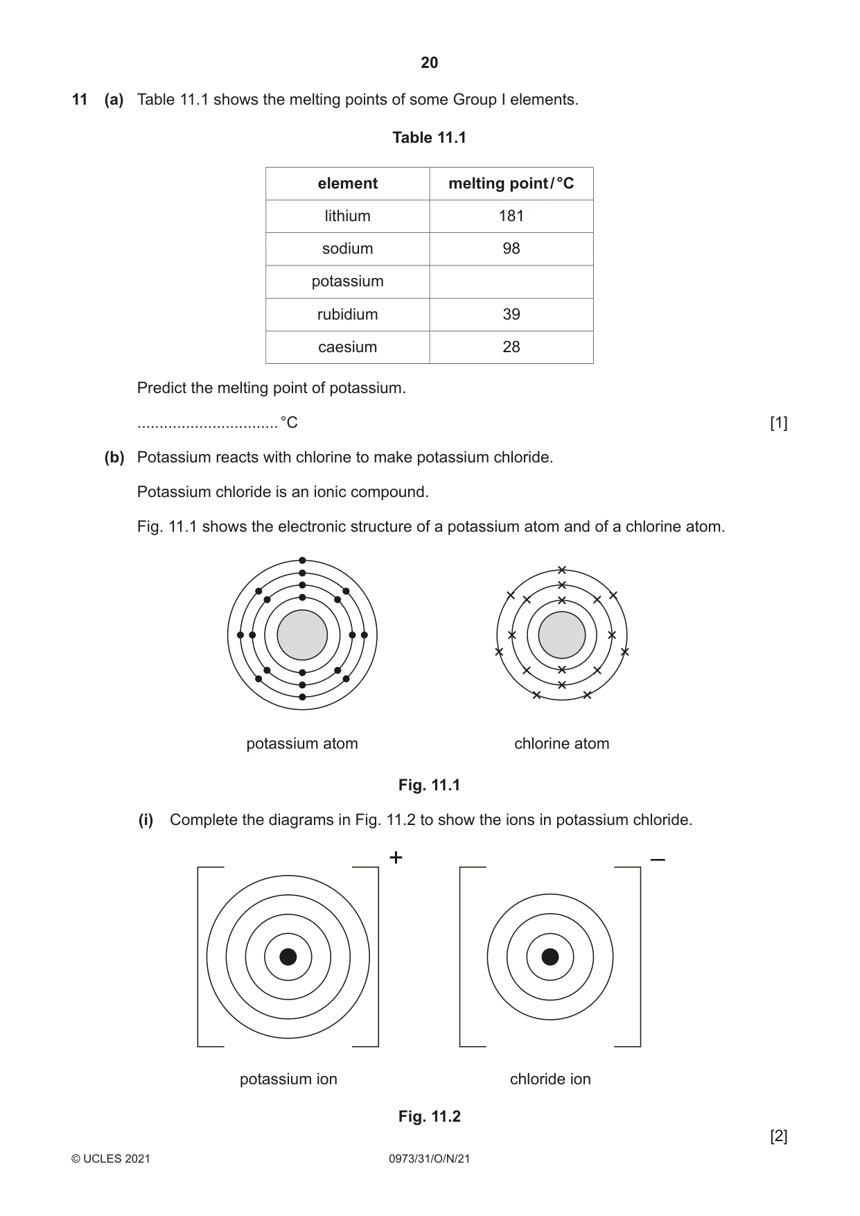 Cambridge IGCSE Sciences - Co-ordinated (9-1) 0973 2021 Oct/Nov Paper 3 · Variant 1 question paper, page 20 of 24