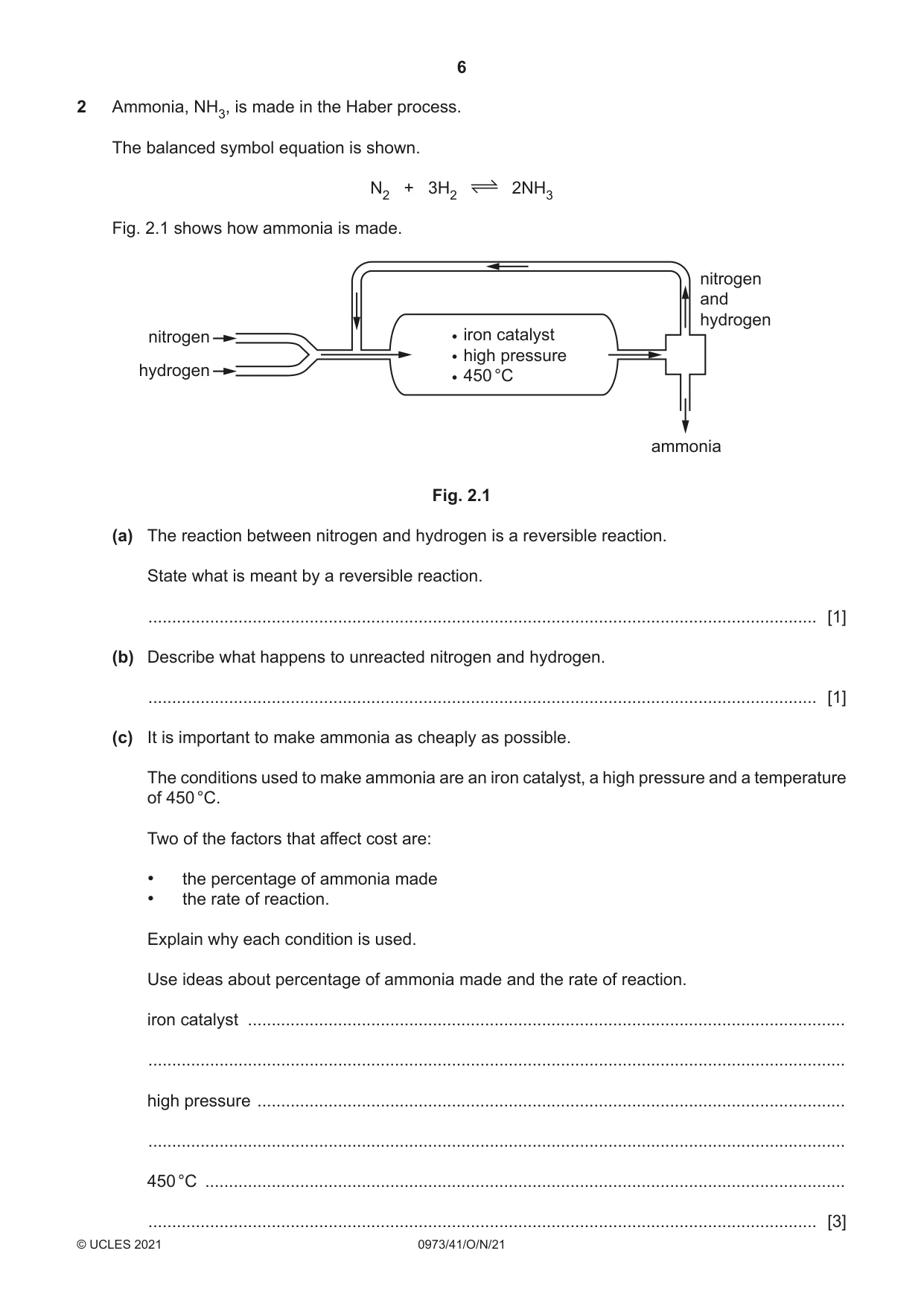 Cambridge IGCSE Sciences - Co-ordinated (9-1) 0973 2021 Oct/Nov Paper 4 · Variant 1 question paper, page 6 of 28