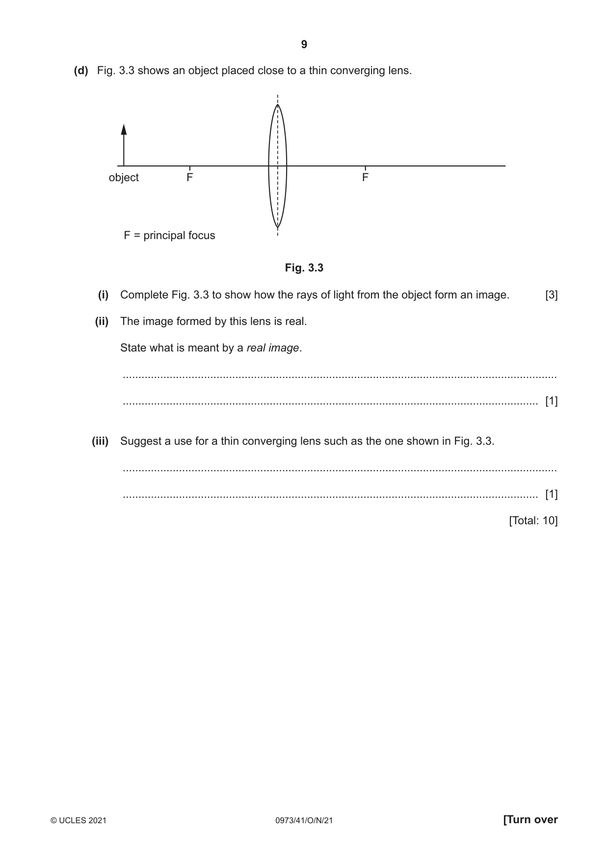 Cambridge IGCSE Sciences - Co-ordinated (9-1) 0973 2021 Oct/Nov Paper 4 · Variant 1 question paper, page 9 of 28