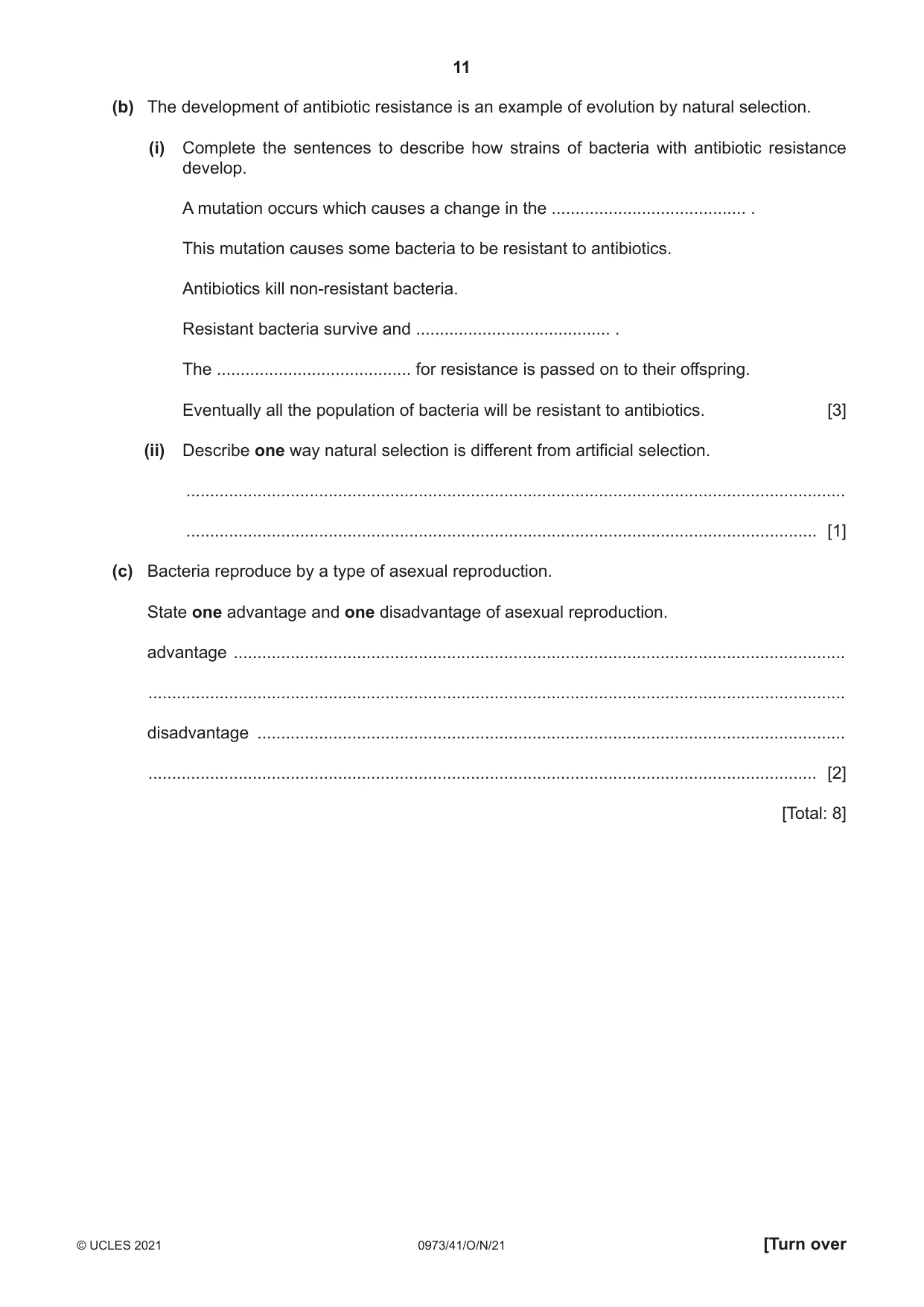 Cambridge IGCSE Sciences - Co-ordinated (9-1) 0973 2021 Oct/Nov Paper 4 · Variant 1 question paper, page 11 of 28