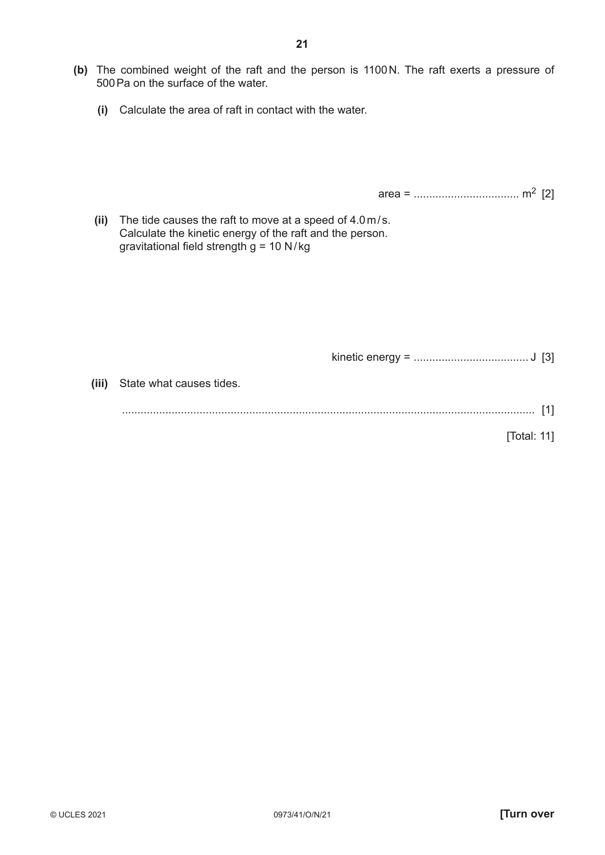 Cambridge IGCSE Sciences - Co-ordinated (9-1) 0973 2021 Oct/Nov Paper 4 · Variant 1 question paper, page 21 of 28