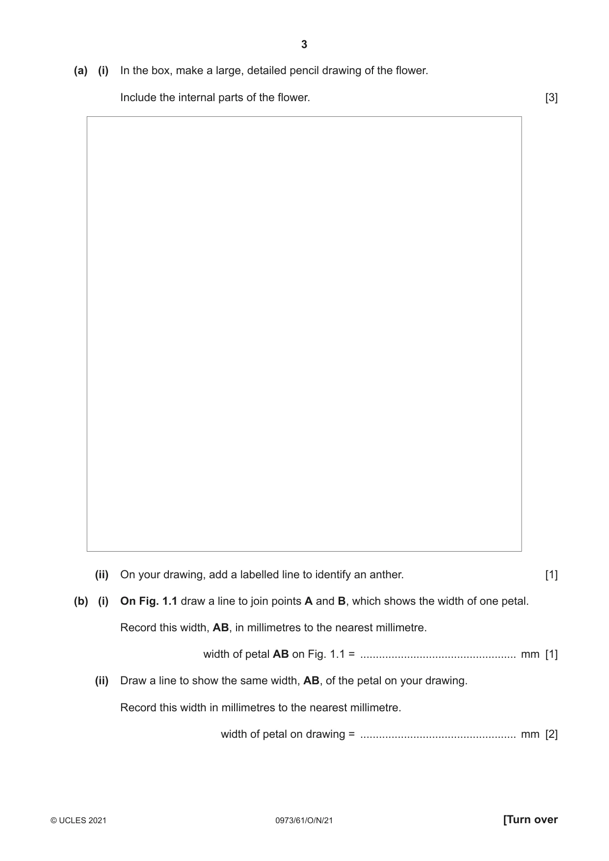 Cambridge IGCSE Sciences - Co-ordinated (9-1) 0973 2021 Oct/Nov Paper 6 · Variant 1 question paper, page 3 of 20