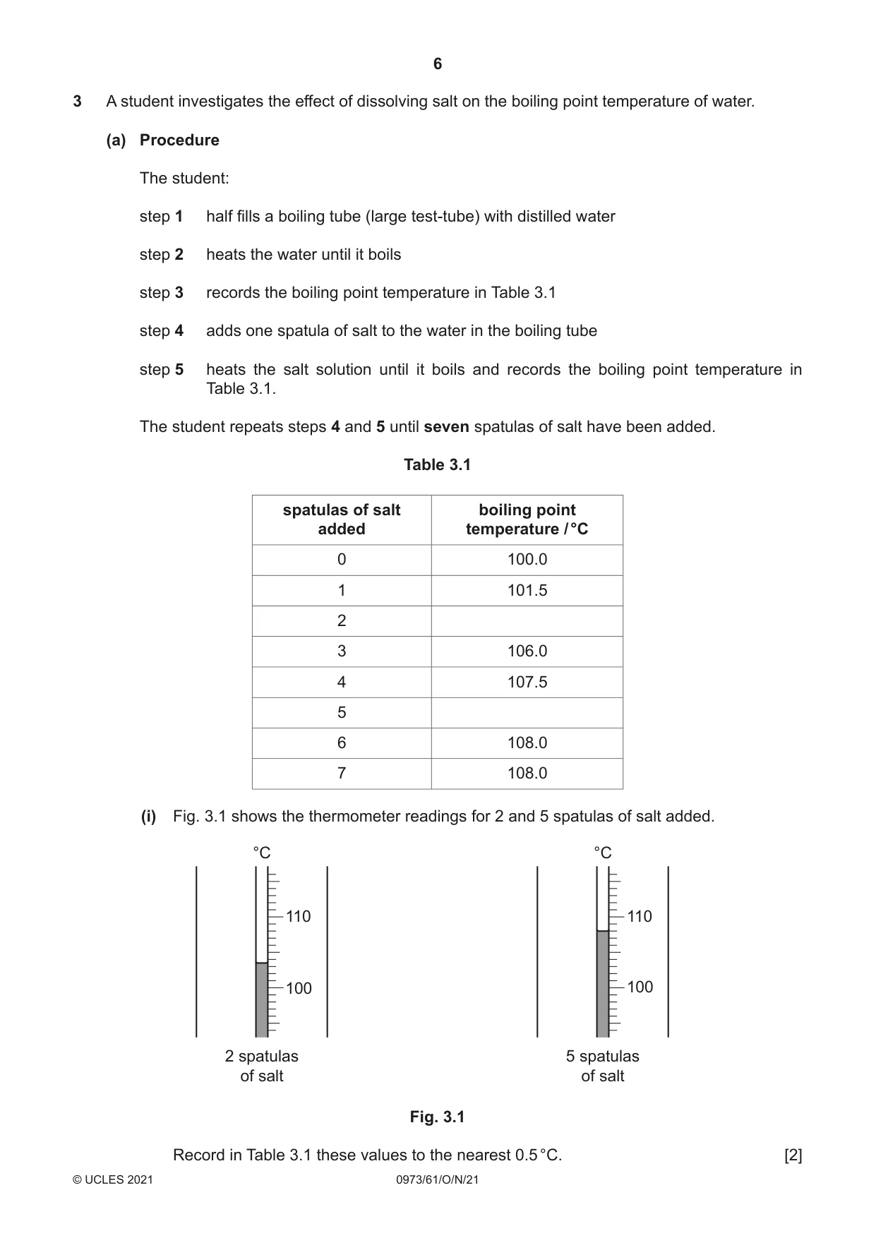 Cambridge IGCSE Sciences - Co-ordinated (9-1) 0973 2021 Oct/Nov Paper 6 · Variant 1 question paper, page 6 of 20