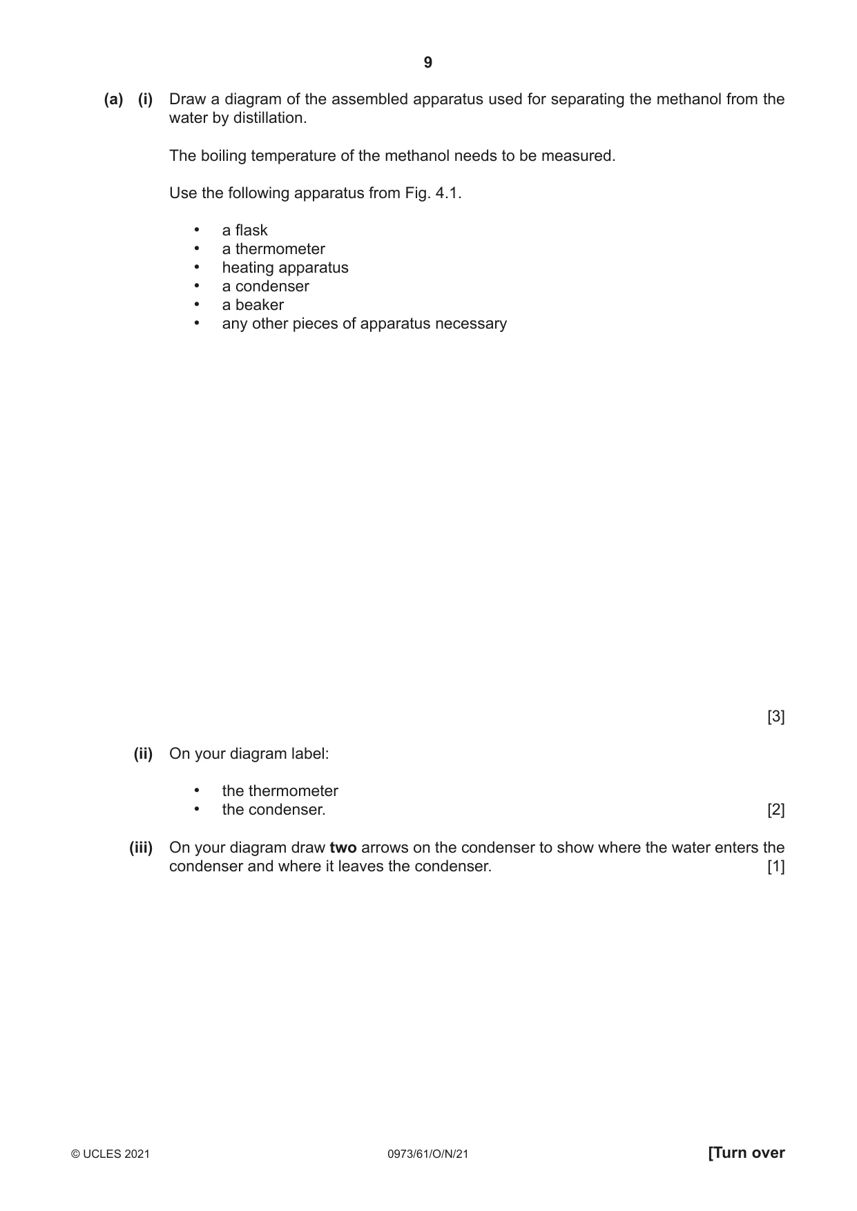 Cambridge IGCSE Sciences - Co-ordinated (9-1) 0973 2021 Oct/Nov Paper 6 · Variant 1 question paper, page 9 of 20