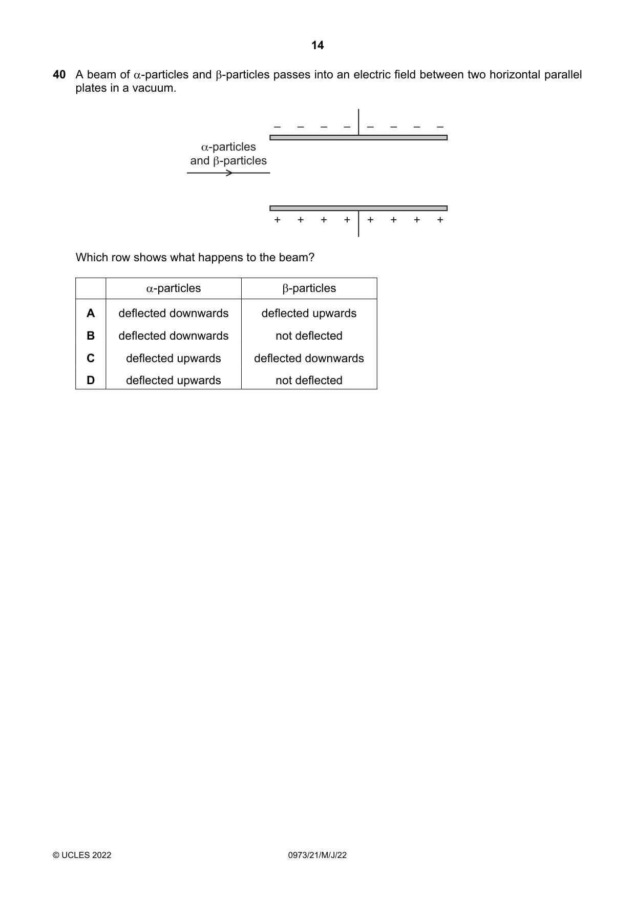 Cambridge IGCSE Sciences - Co-ordinated (9-1) 0973 2022 May/June Paper 2 · Variant 1 question paper, page 14 of 16