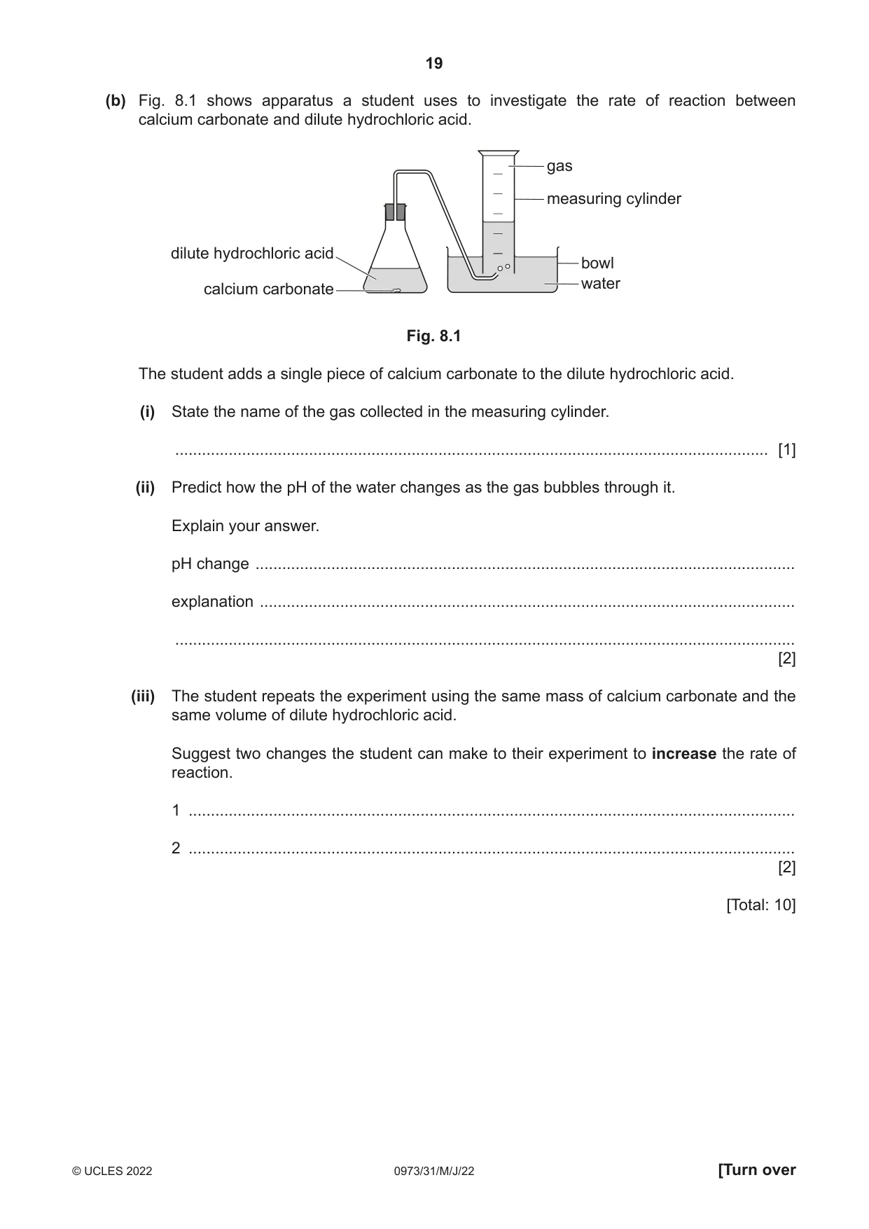 Cambridge IGCSE Sciences - Co-ordinated (9-1) 0973 2022 May/June Paper 3 · Variant 1 question paper, page 19 of 28