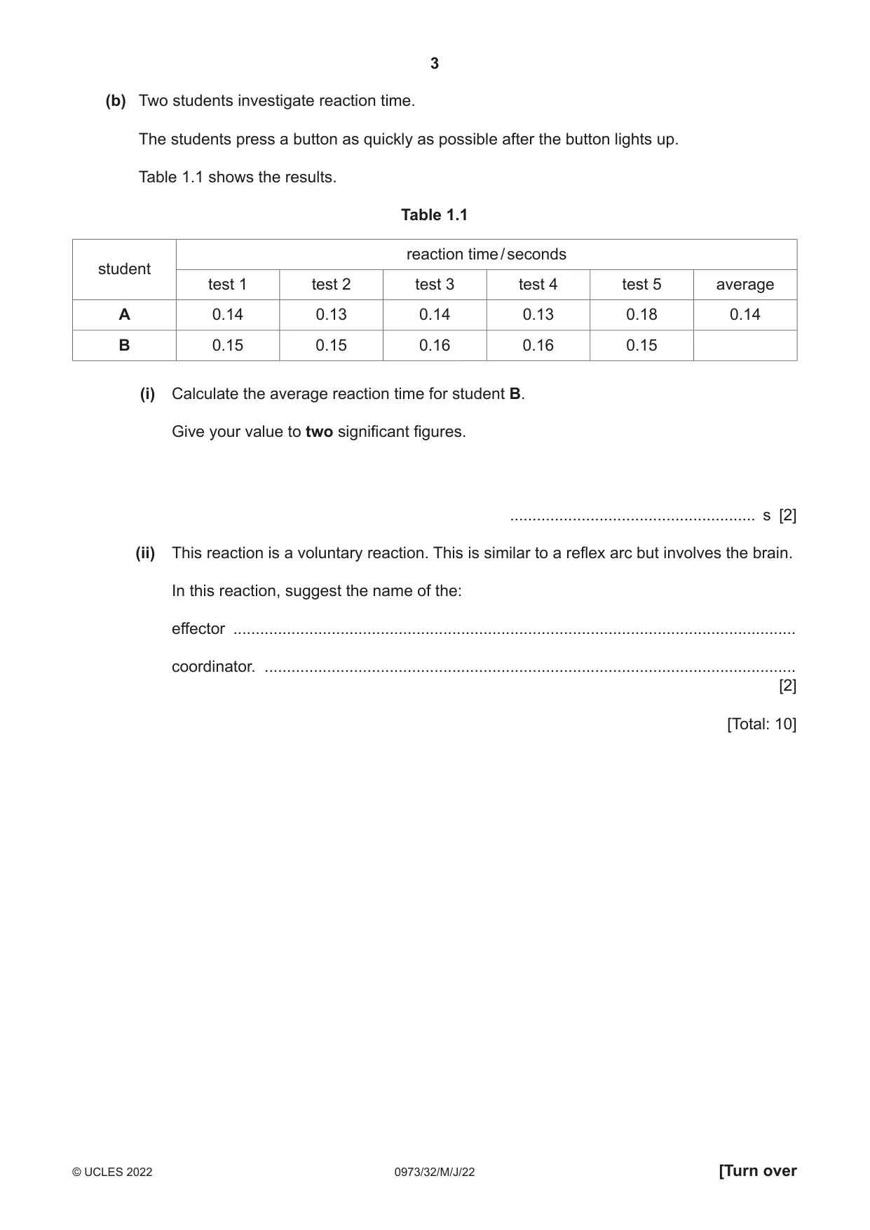 Cambridge IGCSE Sciences - Co-ordinated (9-1) 0973 2022 May/June Paper 3 · Variant 2 question paper, page 3 of 32