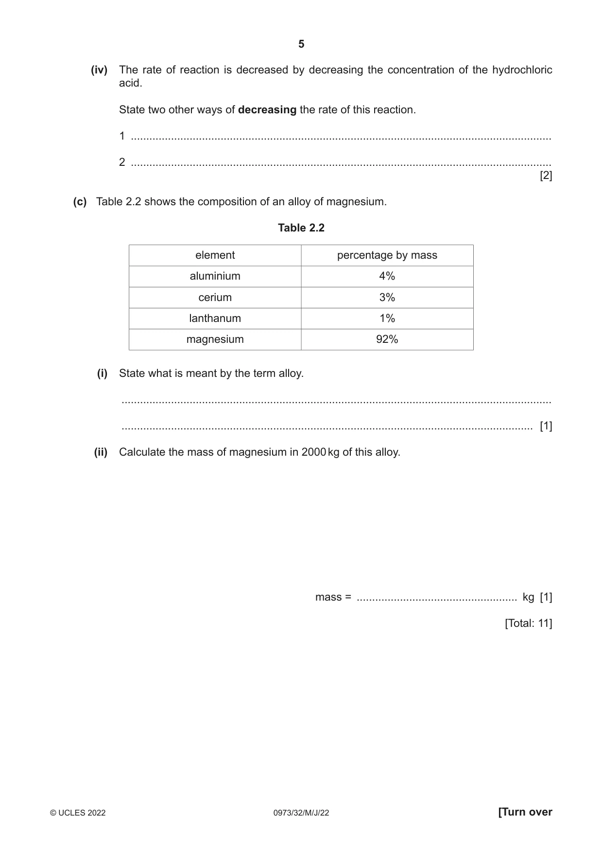 Cambridge IGCSE Sciences - Co-ordinated (9-1) 0973 2022 May/June Paper 3 · Variant 2 question paper, page 5 of 32