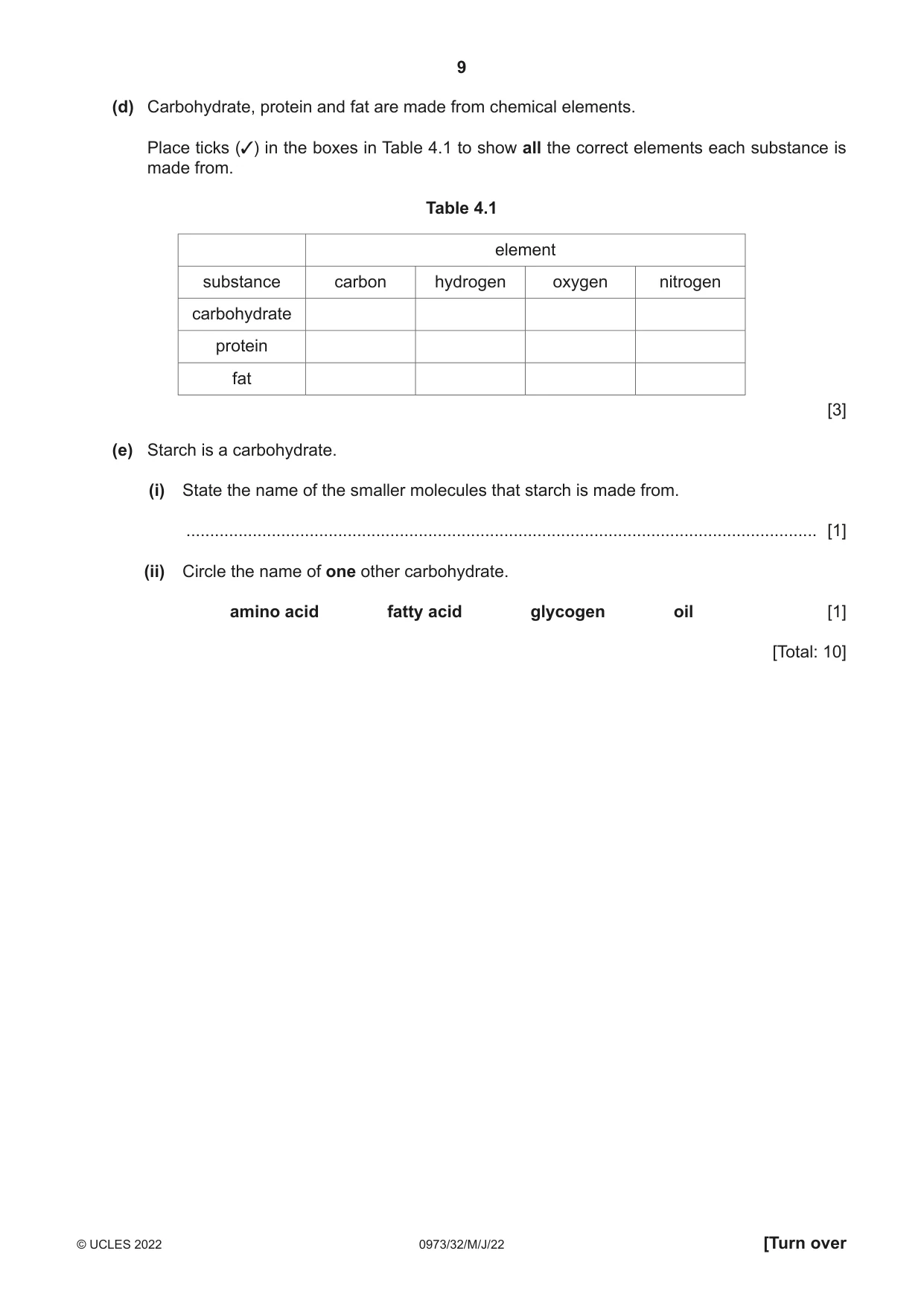 Cambridge IGCSE Sciences - Co-ordinated (9-1) 0973 2022 May/June Paper 3 · Variant 2 question paper, page 9 of 32