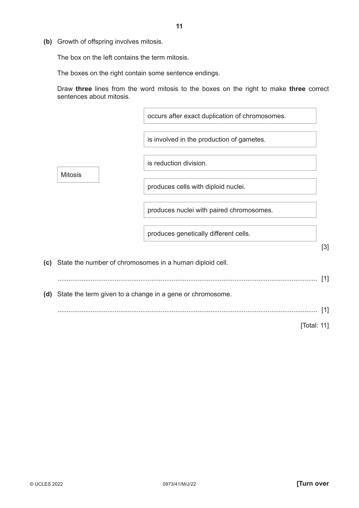 Cambridge IGCSE Sciences - Co-ordinated (9-1) 0973 2022 May/June Paper 4 · Variant 1 question paper, page 11 of 36