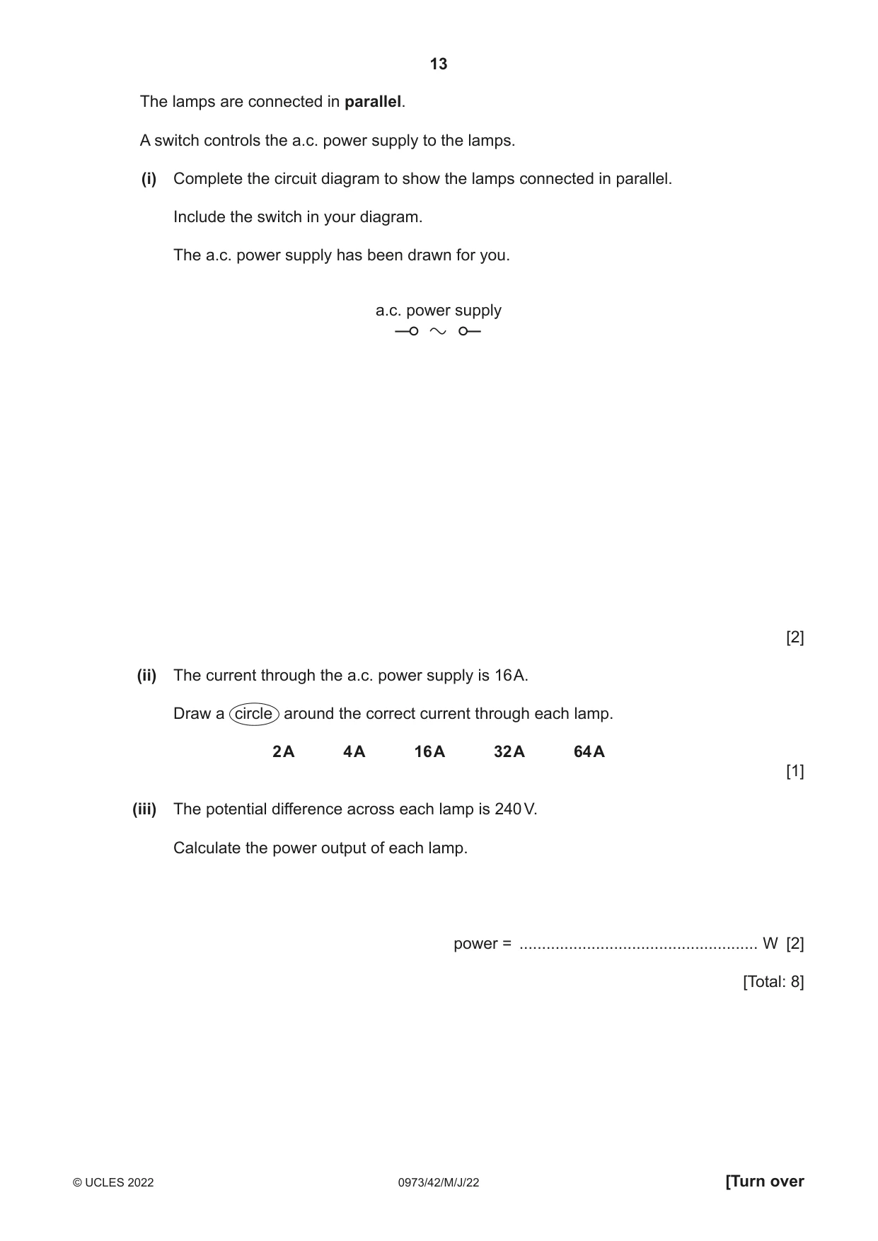 Cambridge IGCSE Sciences - Co-ordinated (9-1) 0973 2022 May/June Paper 4 · Variant 2 question paper, page 13 of 28