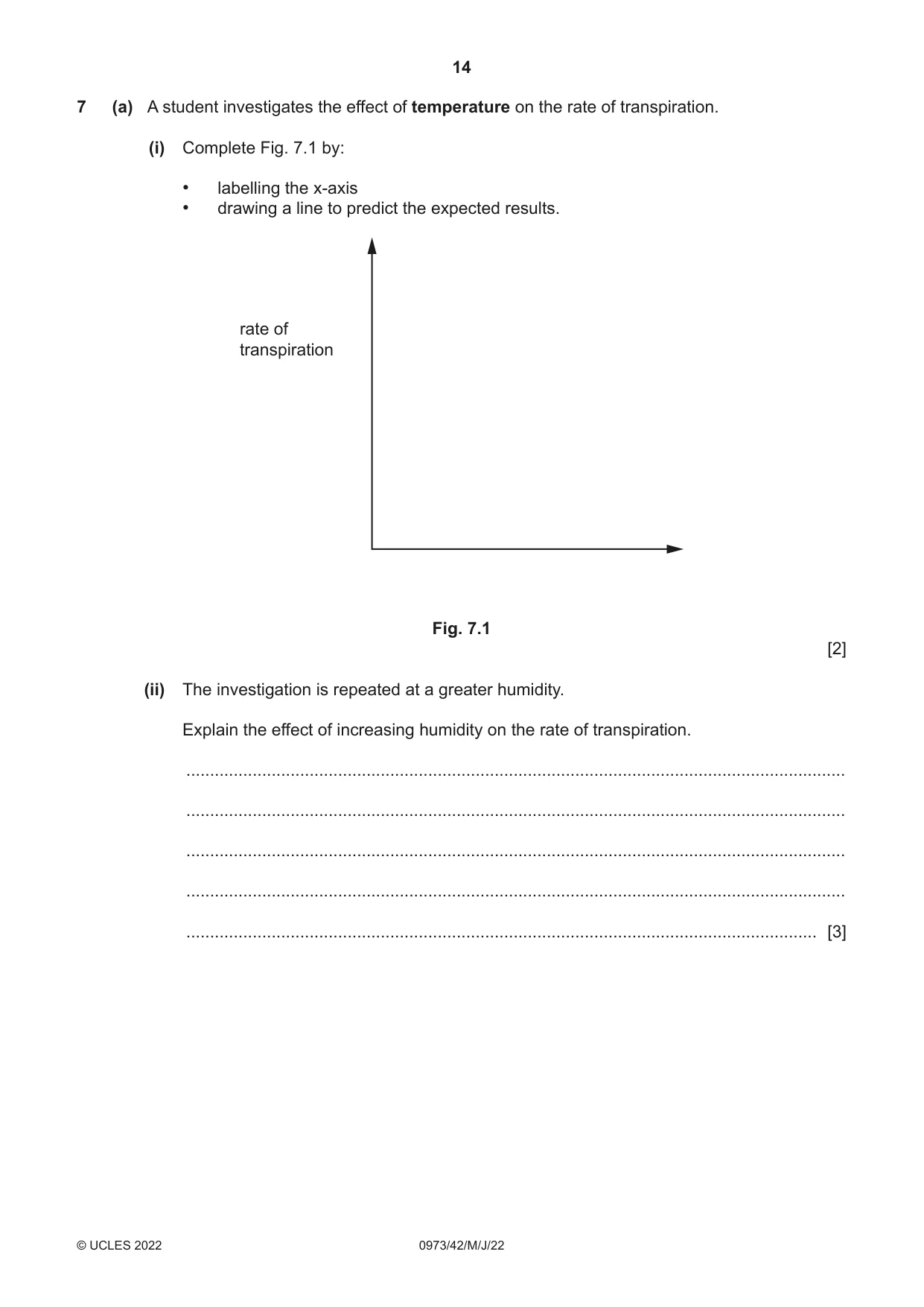 Cambridge IGCSE Sciences - Co-ordinated (9-1) 0973 2022 May/June Paper 4 · Variant 2 question paper, page 14 of 28