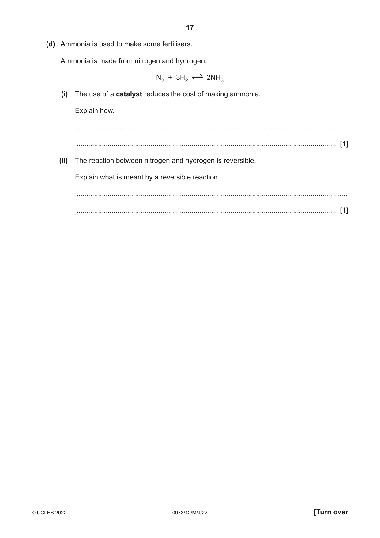 Cambridge IGCSE Sciences - Co-ordinated (9-1) 0973 2022 May/June Paper 4 · Variant 2 question paper, page 17 of 28