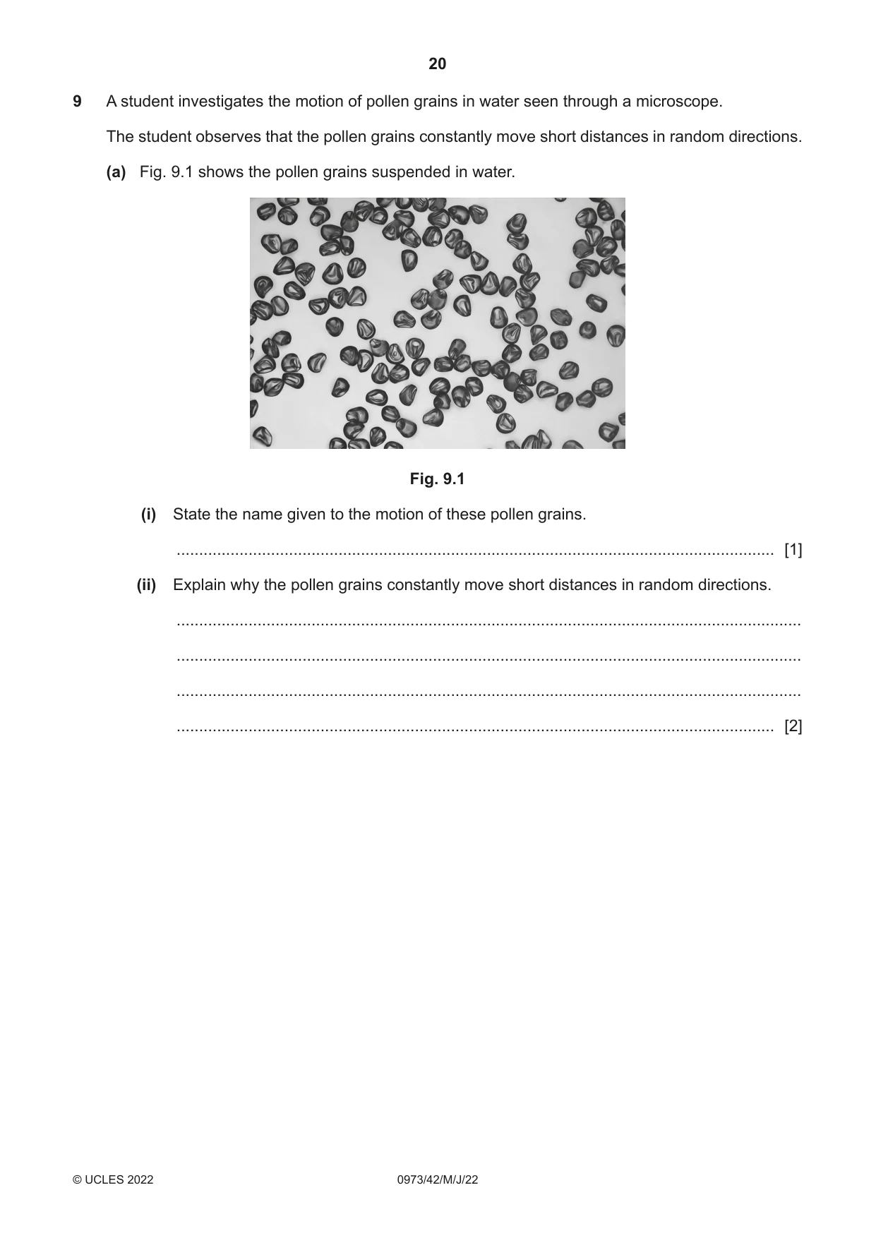 Cambridge IGCSE Sciences - Co-ordinated (9-1) 0973 2022 May/June Paper 4 · Variant 2 question paper, page 20 of 28