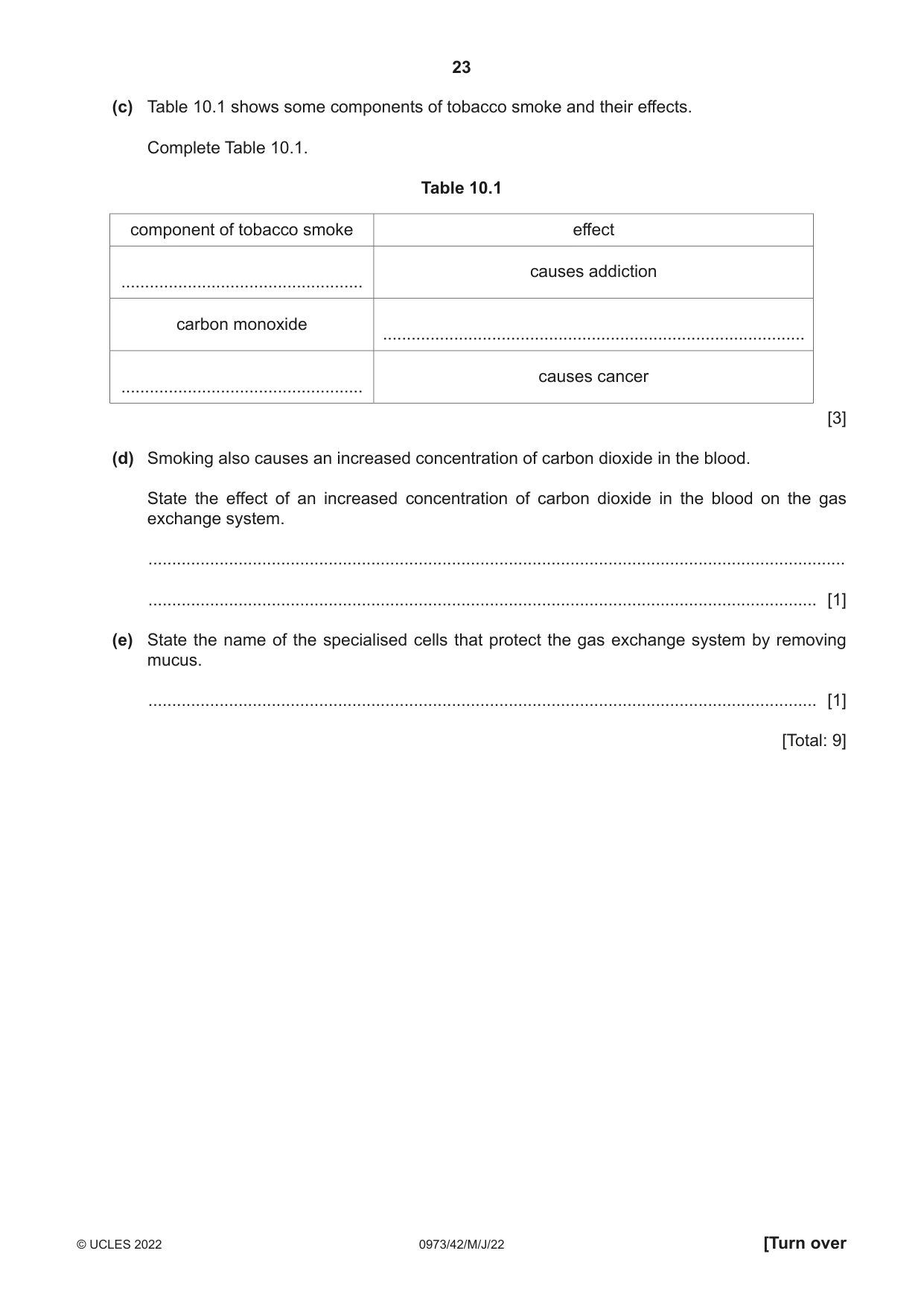 Cambridge IGCSE Sciences - Co-ordinated (9-1) 0973 2022 May/June Paper 4 · Variant 2 question paper, page 23 of 28