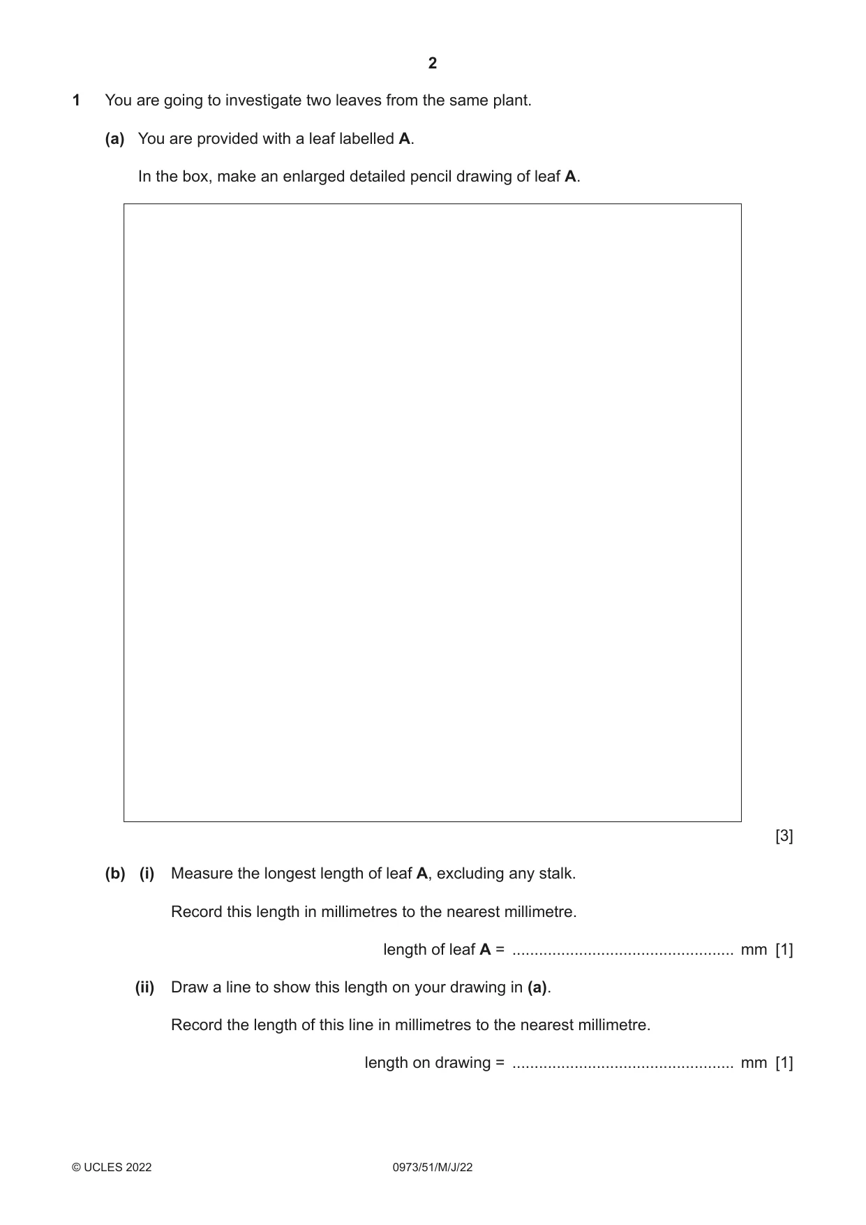 Cambridge IGCSE Sciences - Co-ordinated (9-1) 0973 2022 May/June Paper 5 · Variant 1 question paper, page 2 of 16