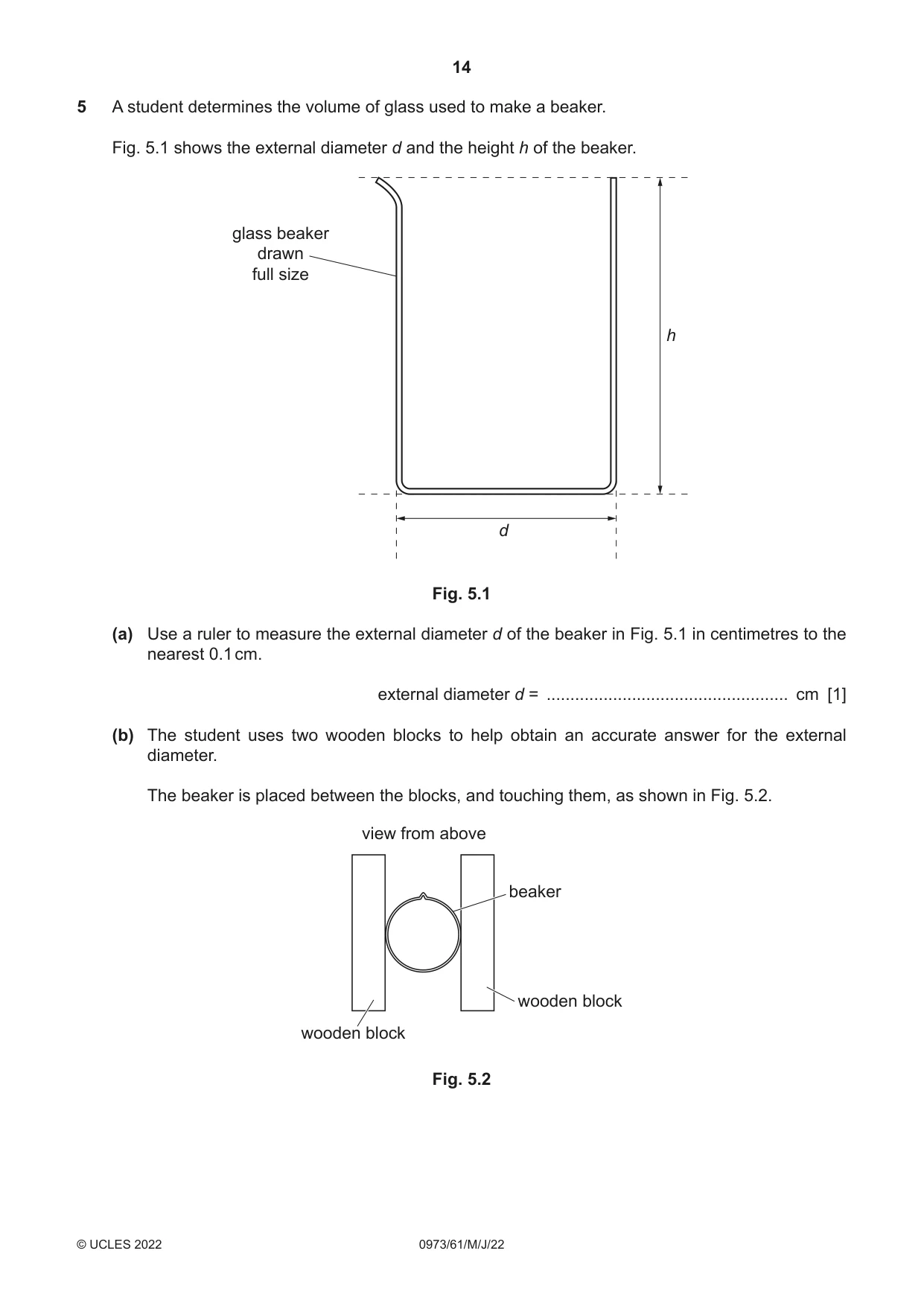 Cambridge IGCSE Sciences - Co-ordinated (9-1) 0973 2022 May/June Paper 6 · Variant 1 question paper, page 14 of 20