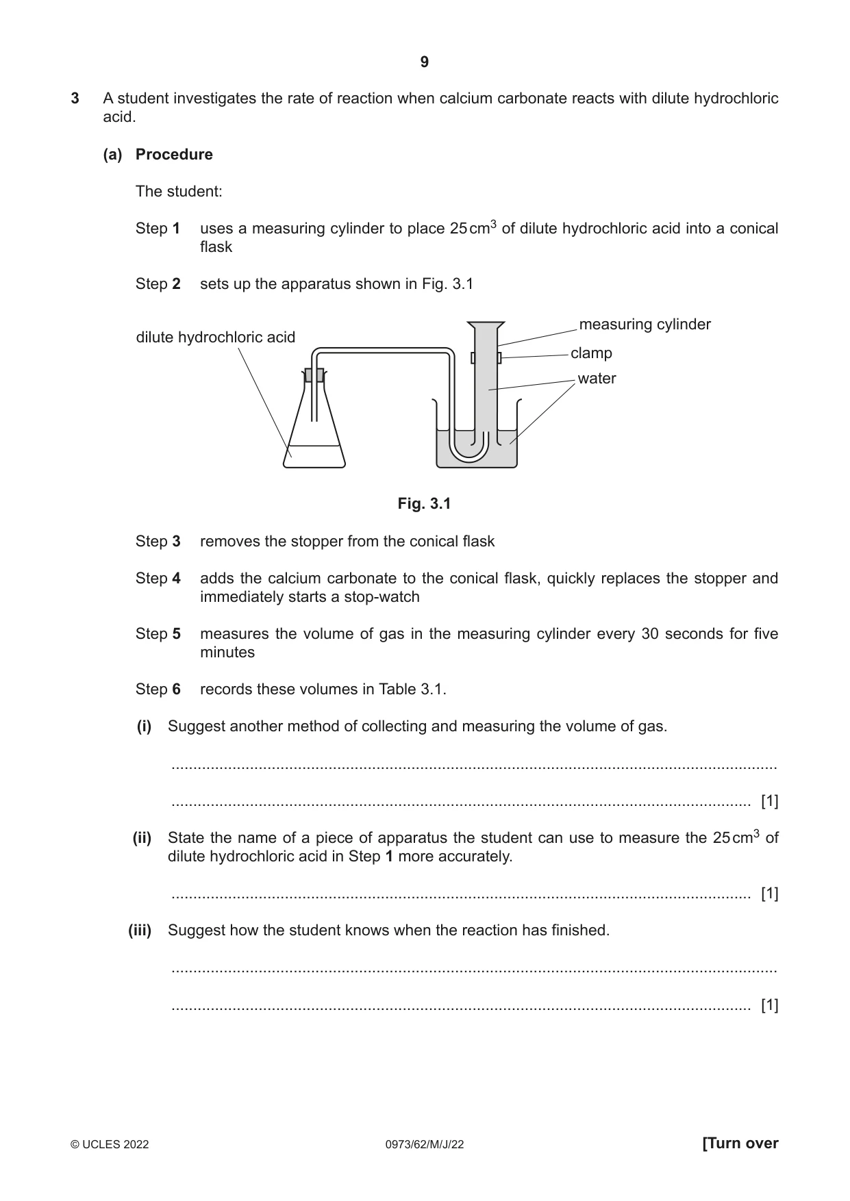 Cambridge IGCSE Sciences - Co-ordinated (9-1) 0973 2022 May/June Paper 6 · Variant 2 question paper, page 9 of 20