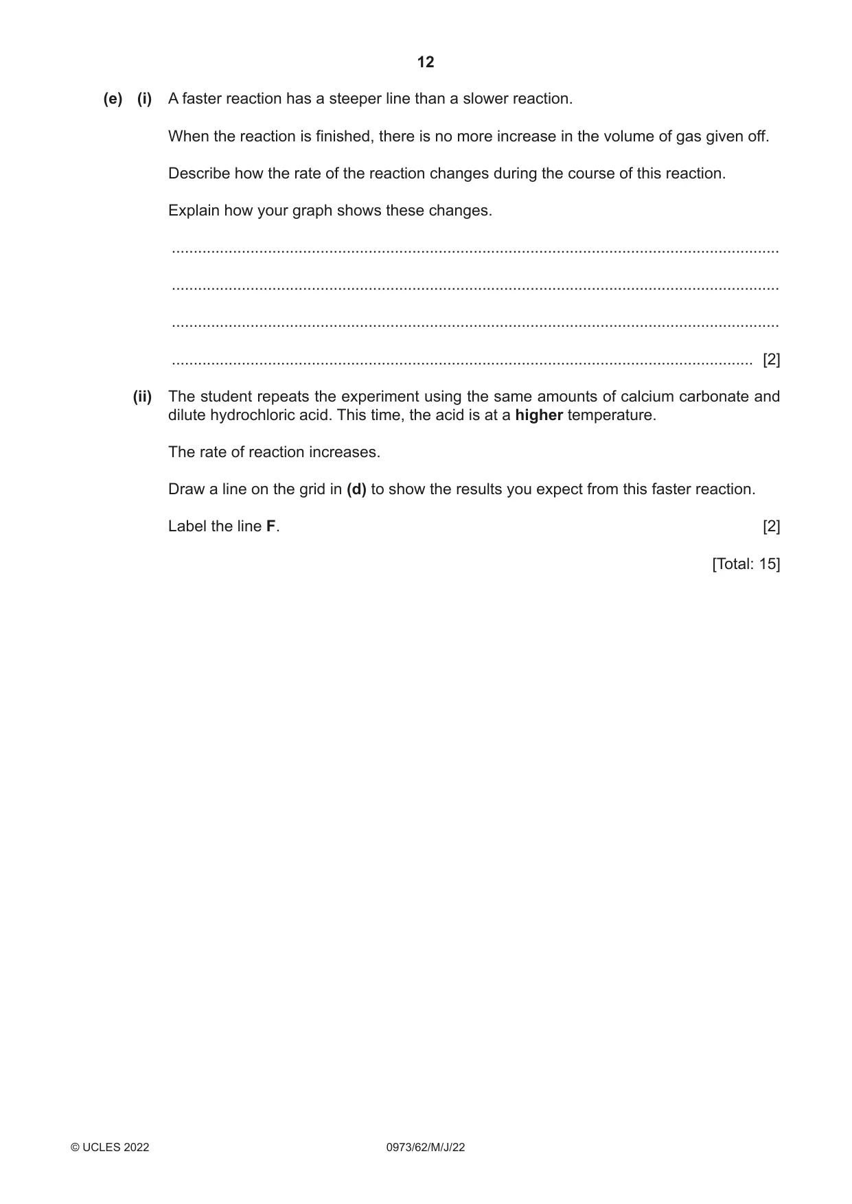 Cambridge IGCSE Sciences - Co-ordinated (9-1) 0973 2022 May/June Paper 6 · Variant 2 question paper, page 12 of 20