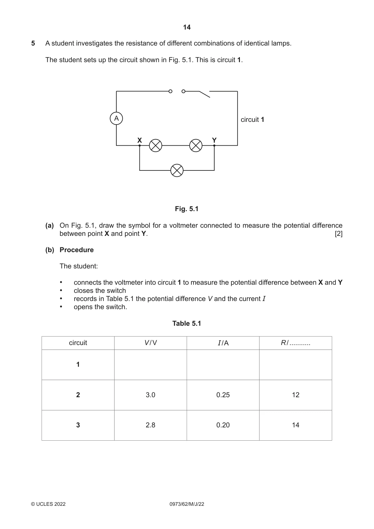 Cambridge IGCSE Sciences - Co-ordinated (9-1) 0973 2022 May/June Paper 6 · Variant 2 question paper, page 14 of 20