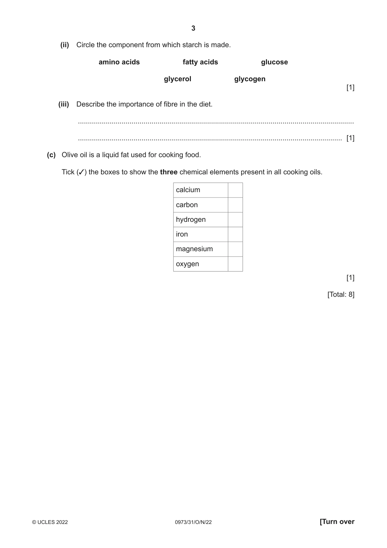 Cambridge IGCSE Sciences - Co-ordinated (9-1) 0973 2022 Oct/Nov Paper 3 · Variant 1 question paper, page 3 of 28