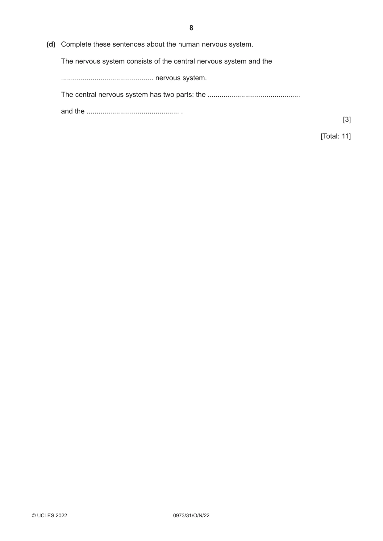 Cambridge IGCSE Sciences - Co-ordinated (9-1) 0973 2022 Oct/Nov Paper 3 · Variant 1 question paper, page 8 of 28