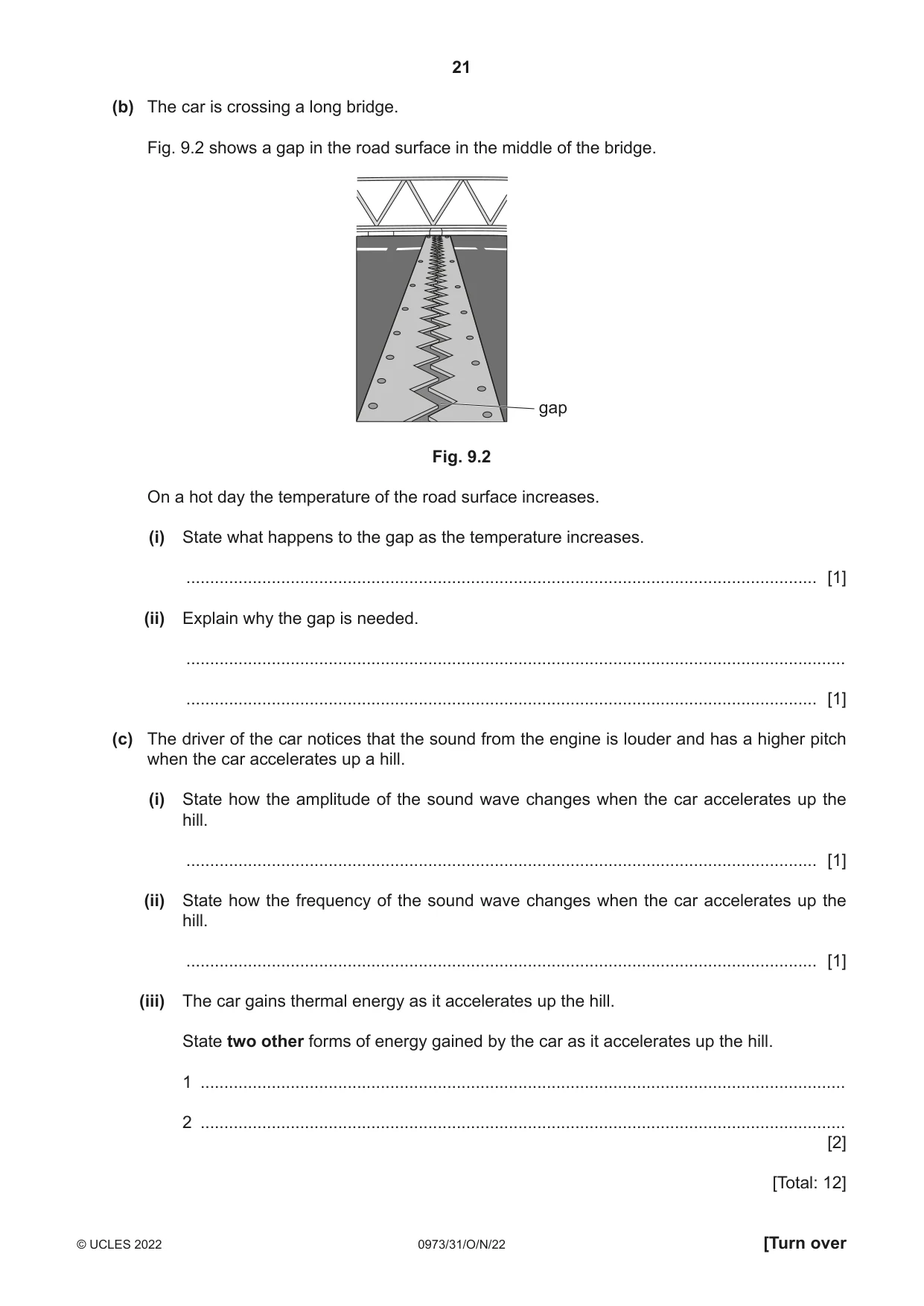 Cambridge IGCSE Sciences - Co-ordinated (9-1) 0973 2022 Oct/Nov Paper 3 · Variant 1 question paper, page 21 of 28