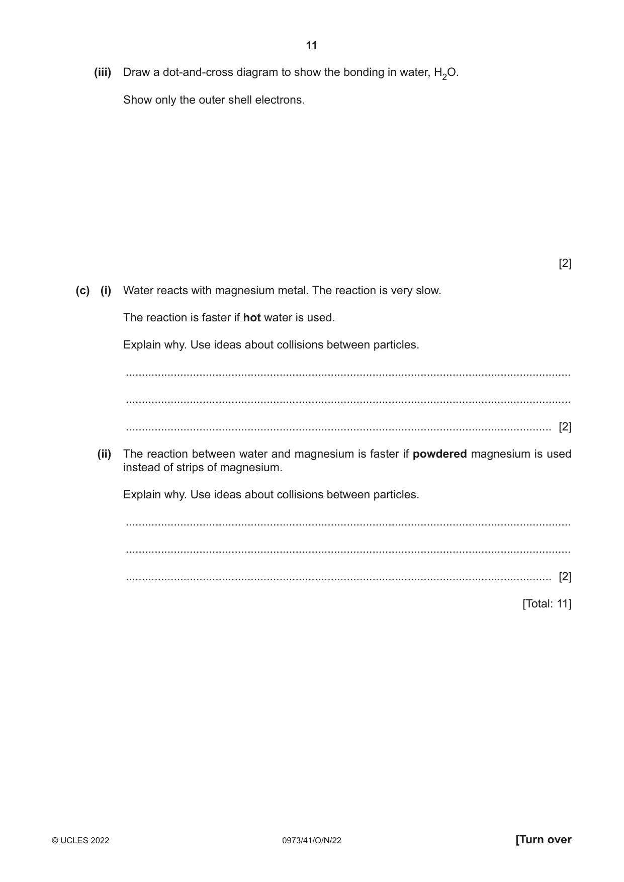 Cambridge IGCSE Sciences - Co-ordinated (9-1) 0973 2022 Oct/Nov Paper 4 · Variant 1 question paper, page 11 of 28