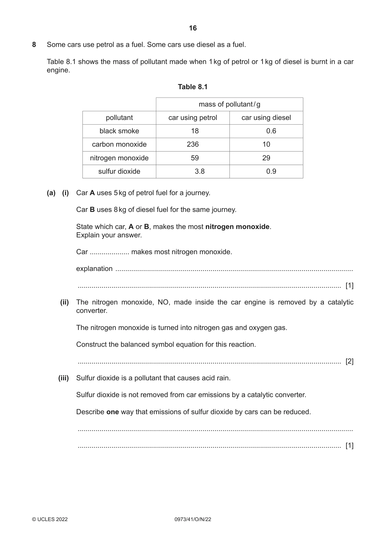 Cambridge IGCSE Sciences - Co-ordinated (9-1) 0973 2022 Oct/Nov Paper 4 · Variant 1 question paper, page 16 of 28