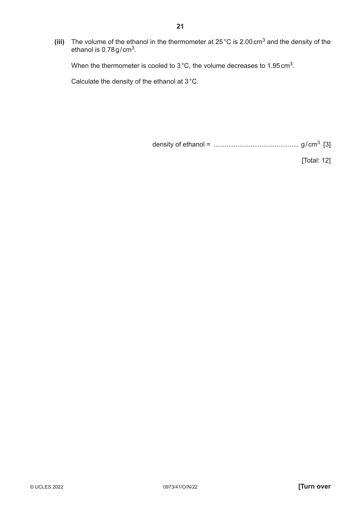 Cambridge IGCSE Sciences - Co-ordinated (9-1) 0973 2022 Oct/Nov Paper 4 · Variant 1 question paper, page 21 of 28