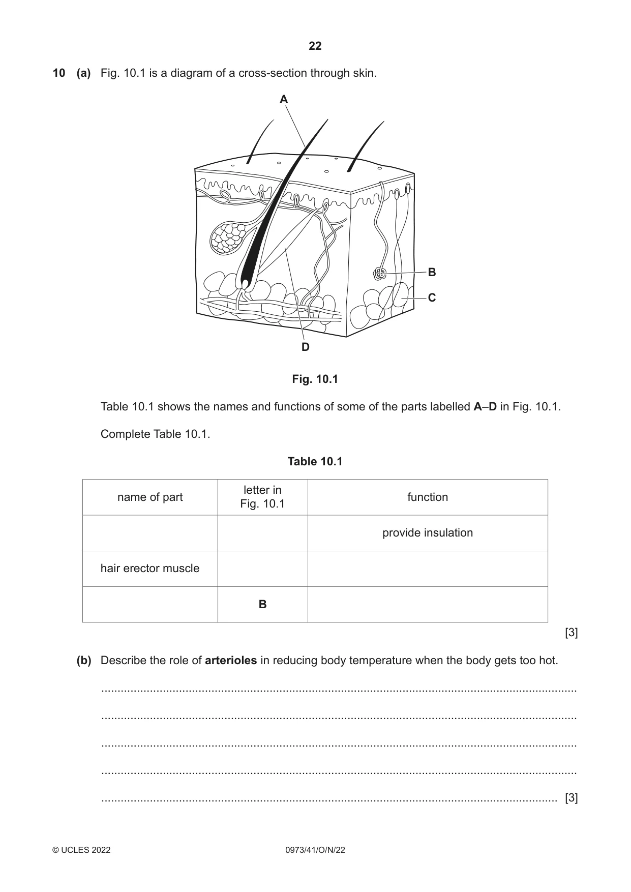 Cambridge IGCSE Sciences - Co-ordinated (9-1) 0973 2022 Oct/Nov Paper 4 · Variant 1 question paper, page 22 of 28