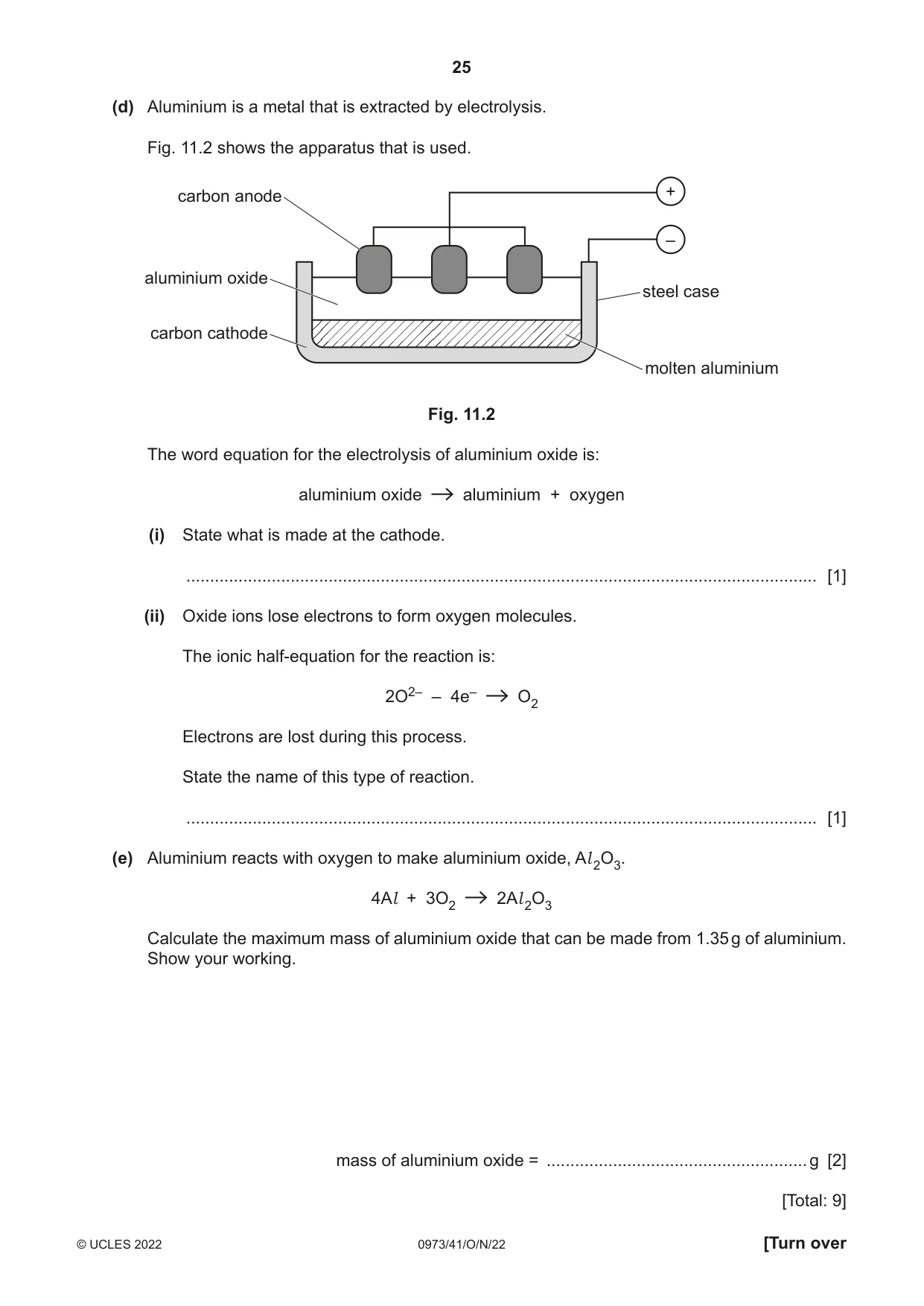 Cambridge IGCSE Sciences - Co-ordinated (9-1) 0973 2022 Oct/Nov Paper 4 · Variant 1 question paper, page 25 of 28
