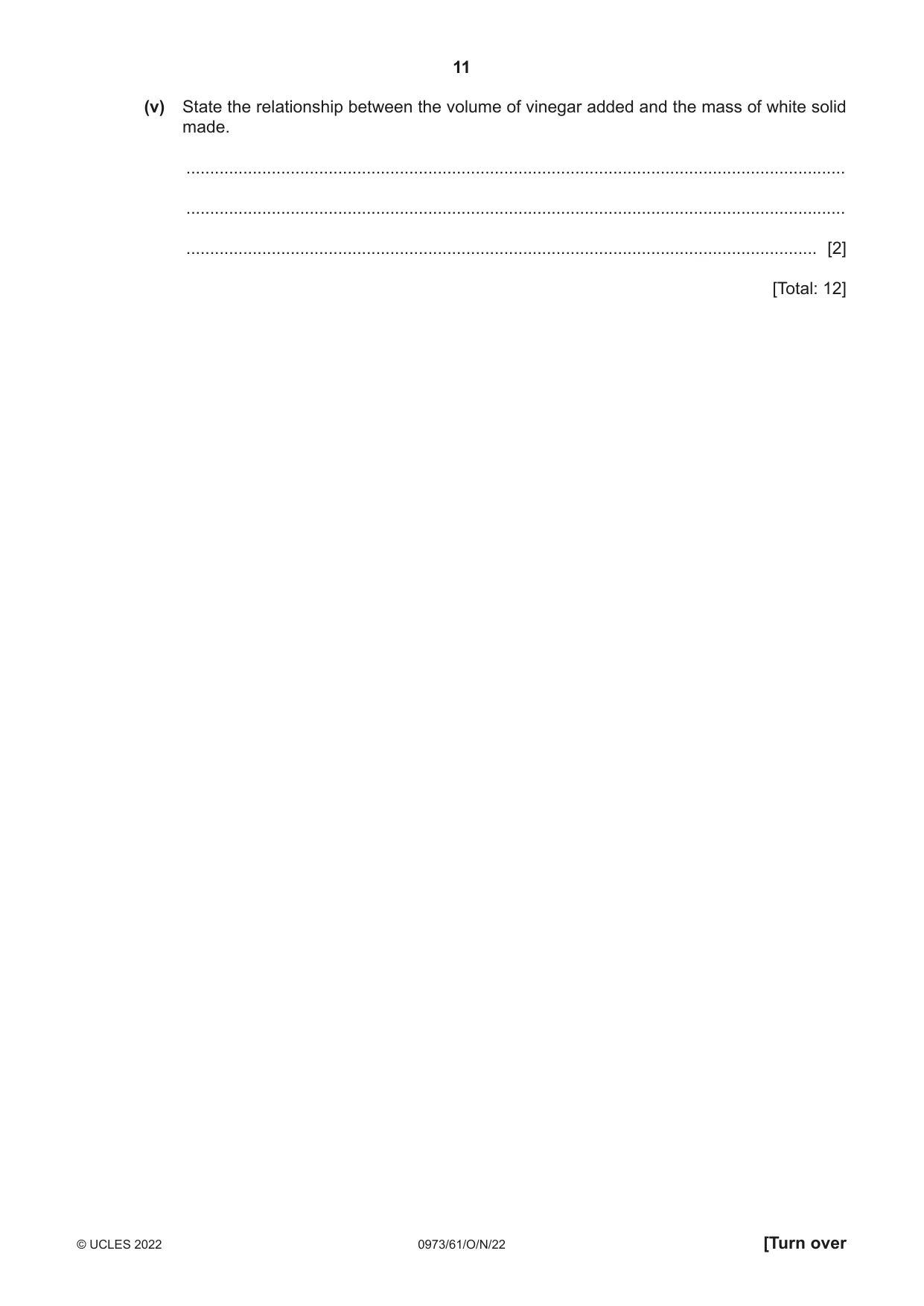 Cambridge IGCSE Sciences - Co-ordinated (9-1) 0973 2022 Oct/Nov Paper 6 · Variant 1 question paper, page 11 of 20
